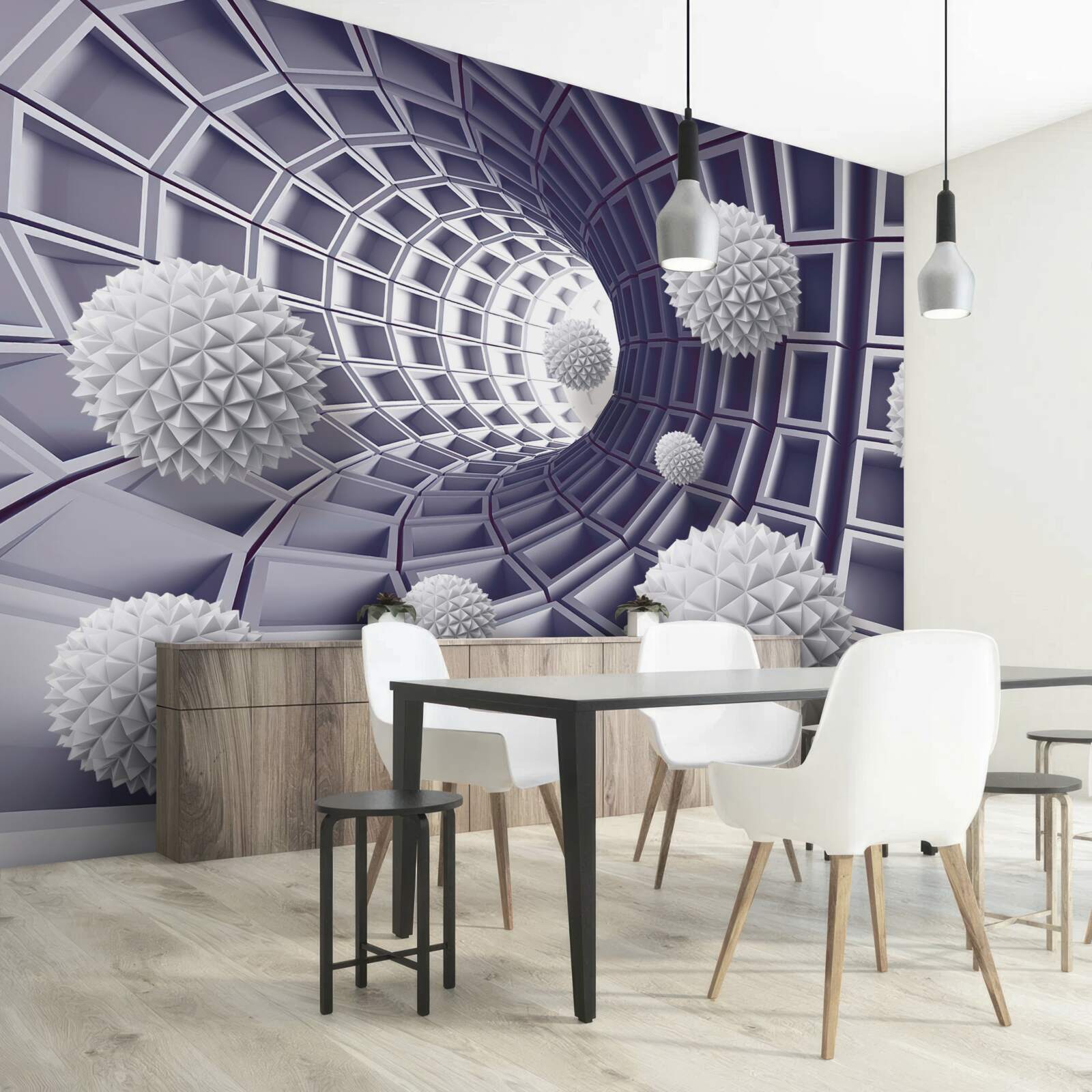 Фотошпалери кулі у відступаючому проході