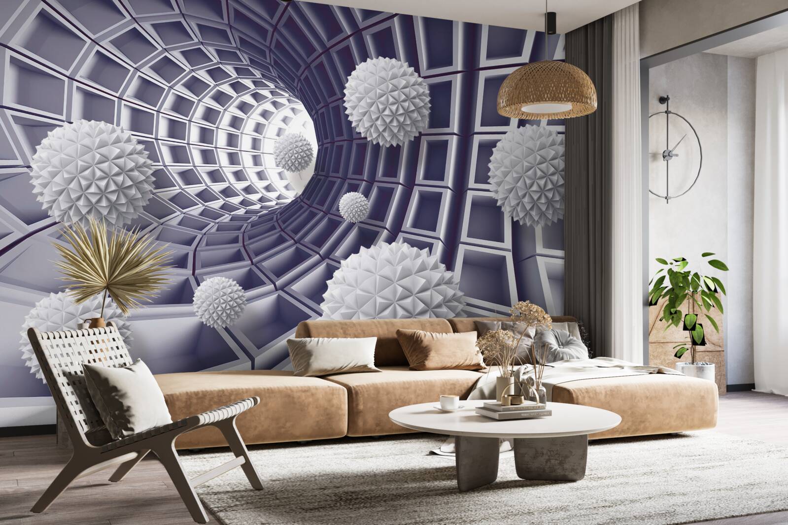 Фотошпалери кулі у відступаючому проході