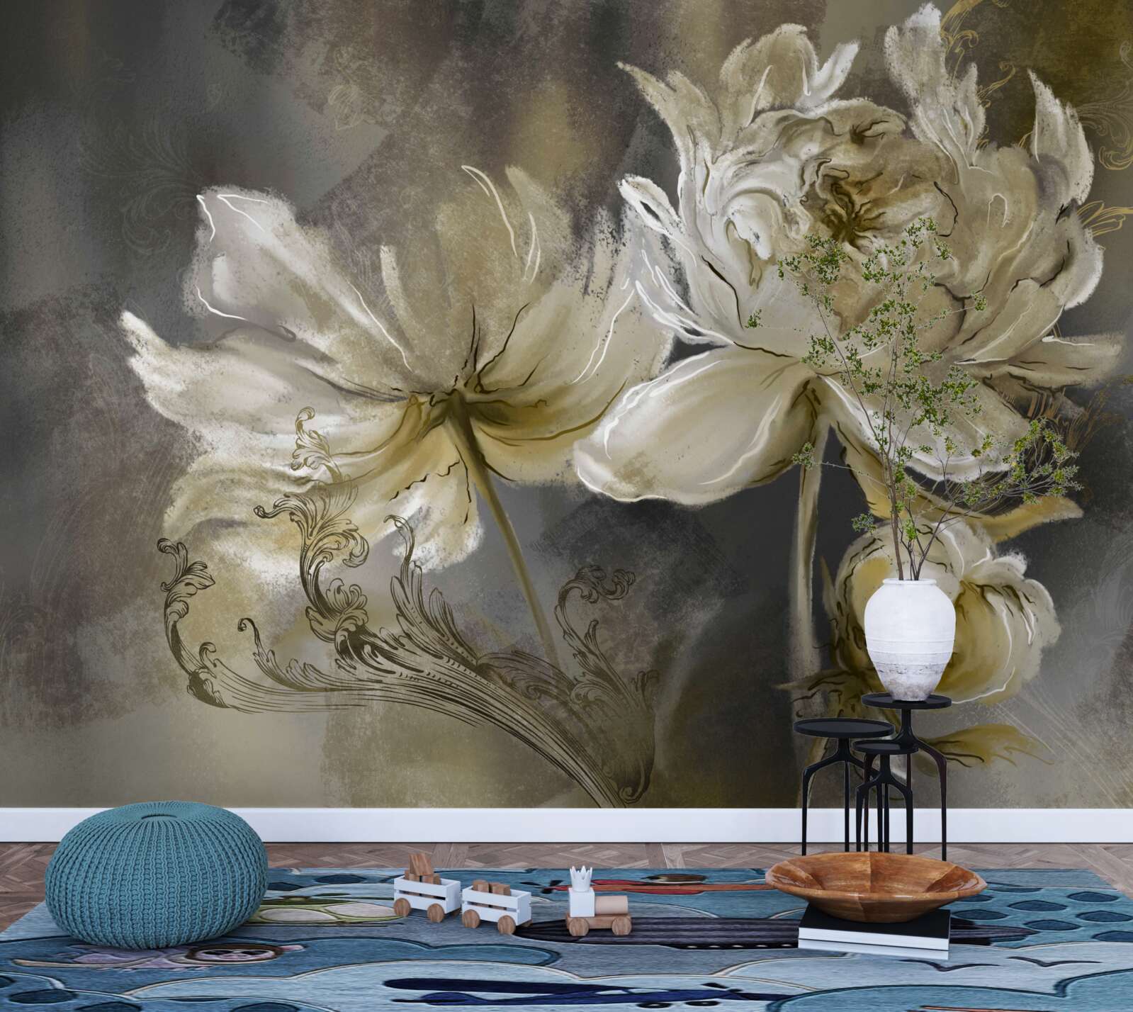 Фотошпалери квіти античності