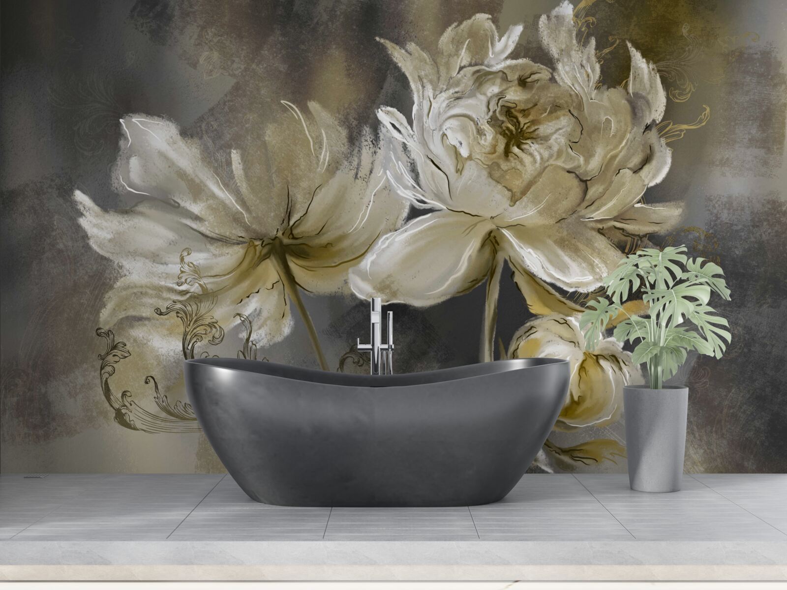 Фотошпалери квіти античності