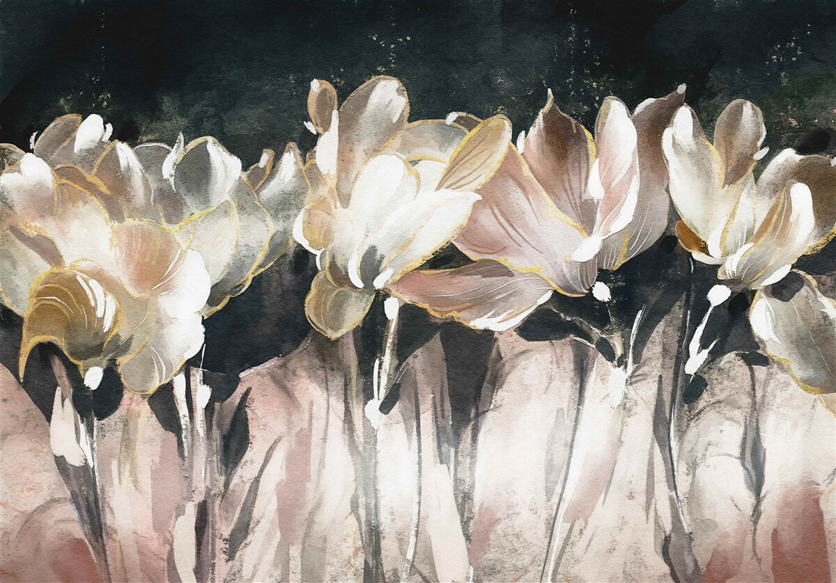 Фотошпалери флора в пастельних тонах