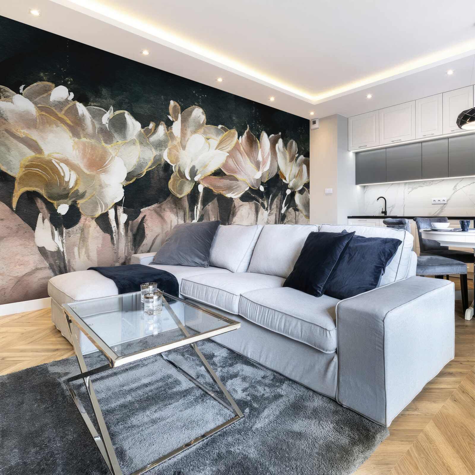 Фотошпалери флора в пастельних тонах