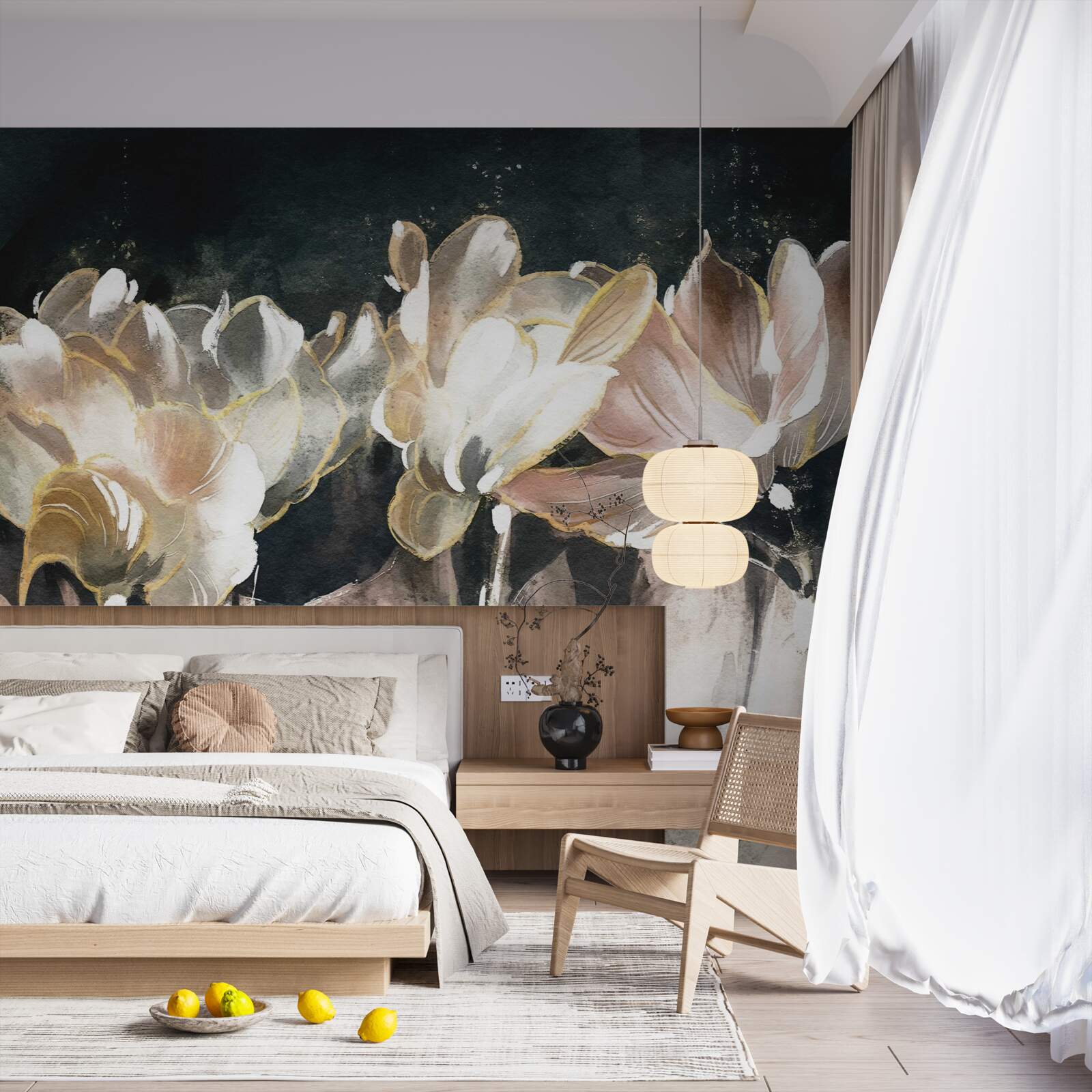 Фотошпалери флора в пастельних тонах