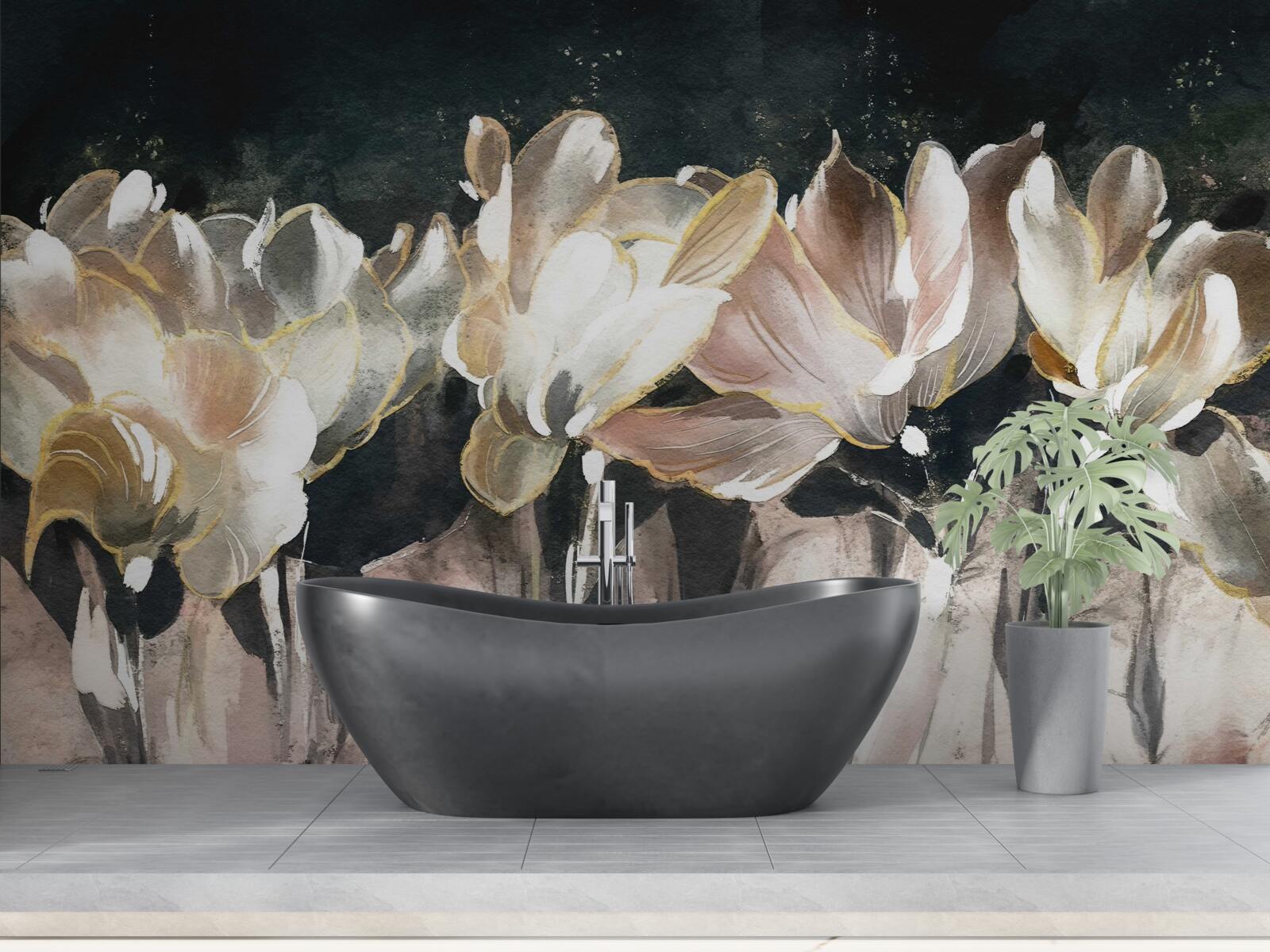 Фотошпалери флора в пастельних тонах