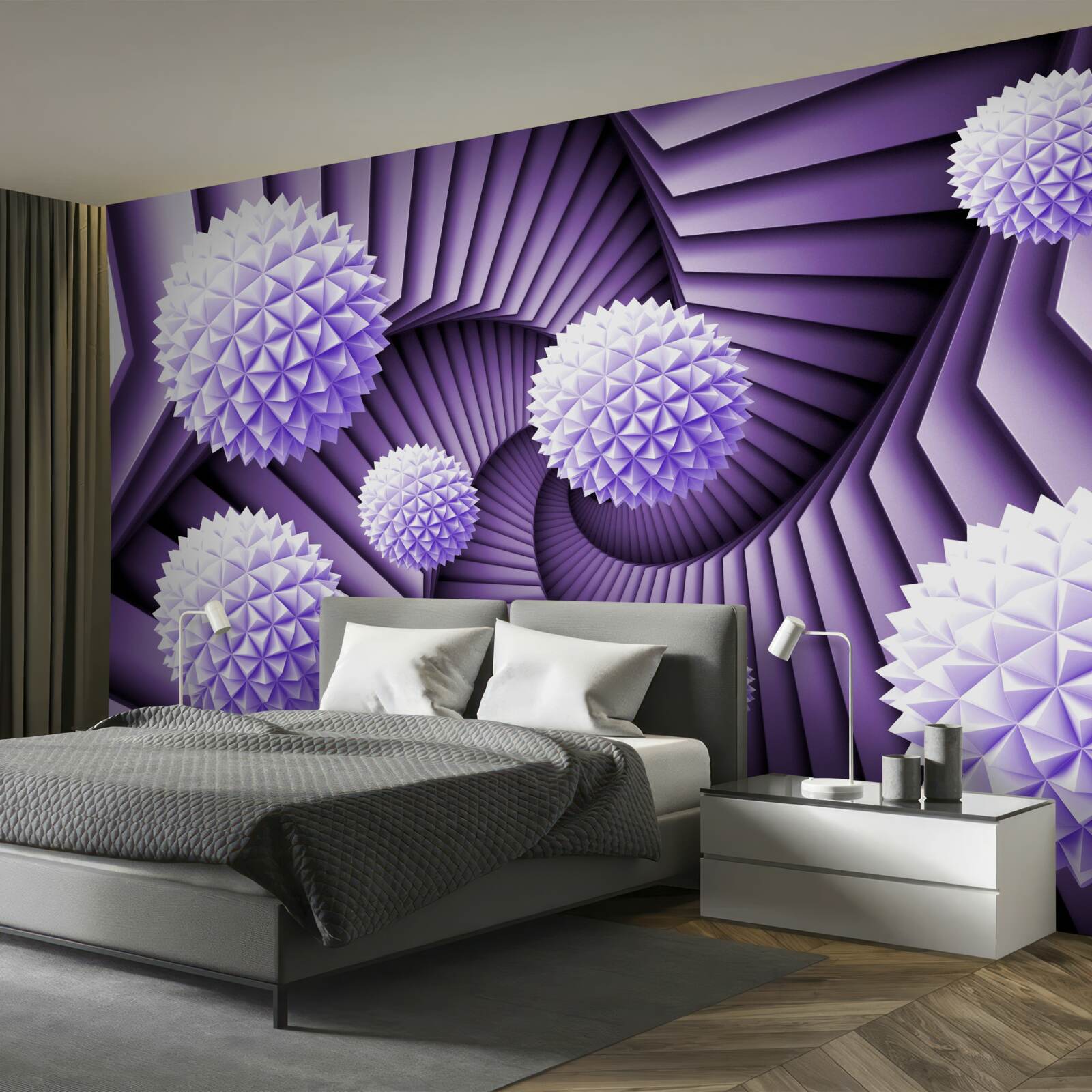 Фотошпалери драбина і м'яч в абстракції