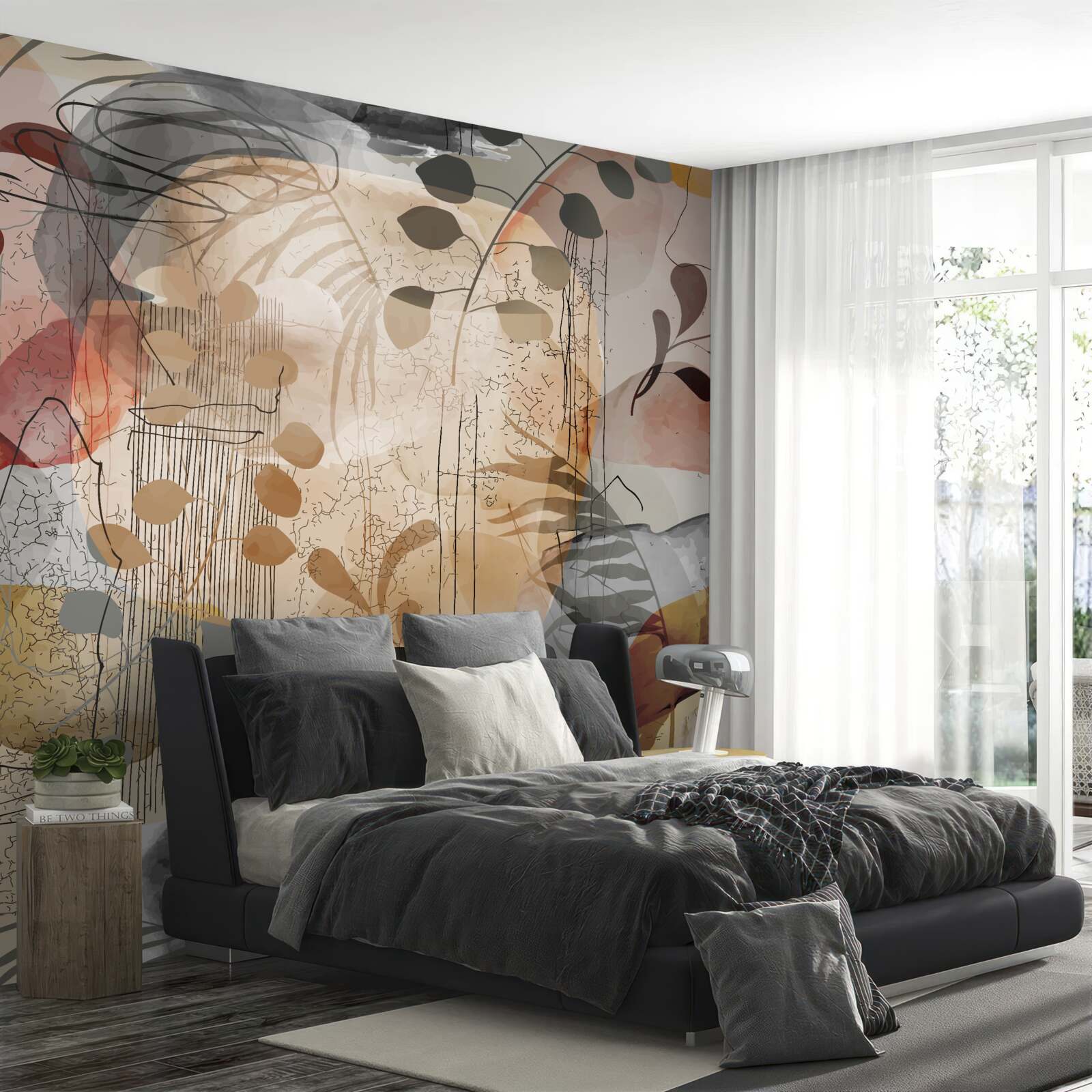 Фотошпалери штори з абстрактним візерунком