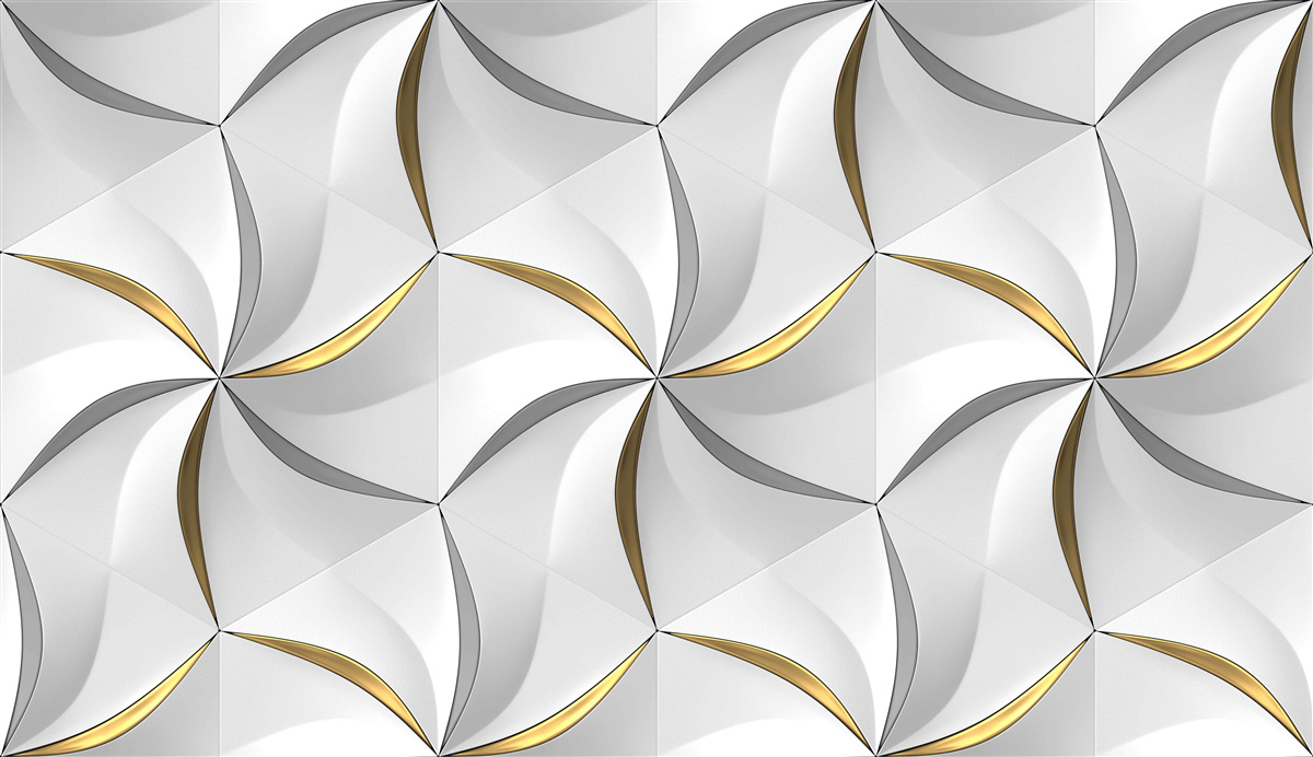 Фотошпалери вихори сірого та золотого на білому тлі