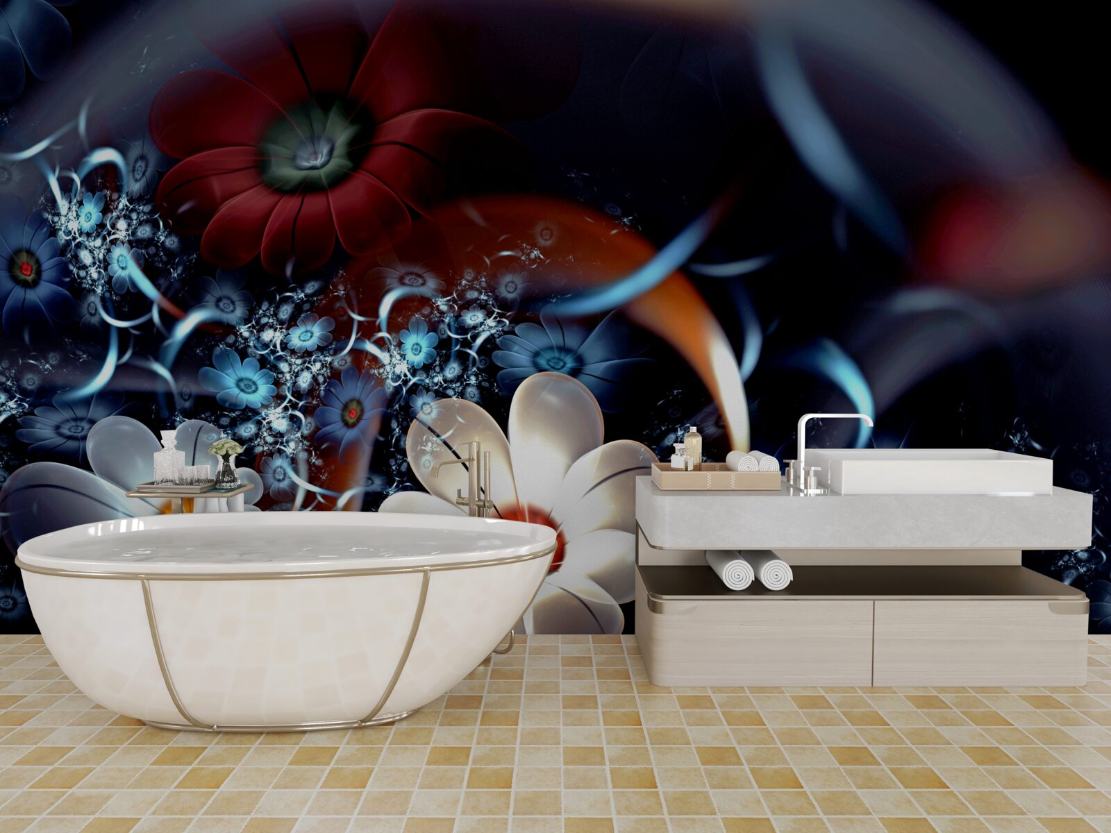 Фотошпалери великі квітучі квіти