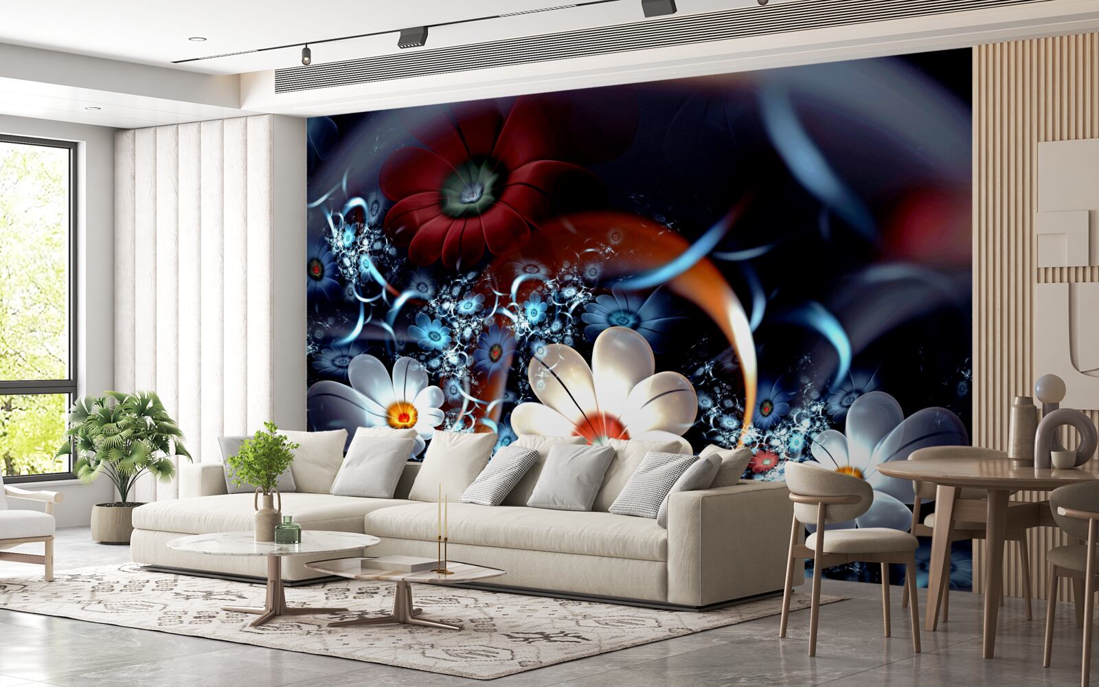 Фотошпалери великі квітучі квіти