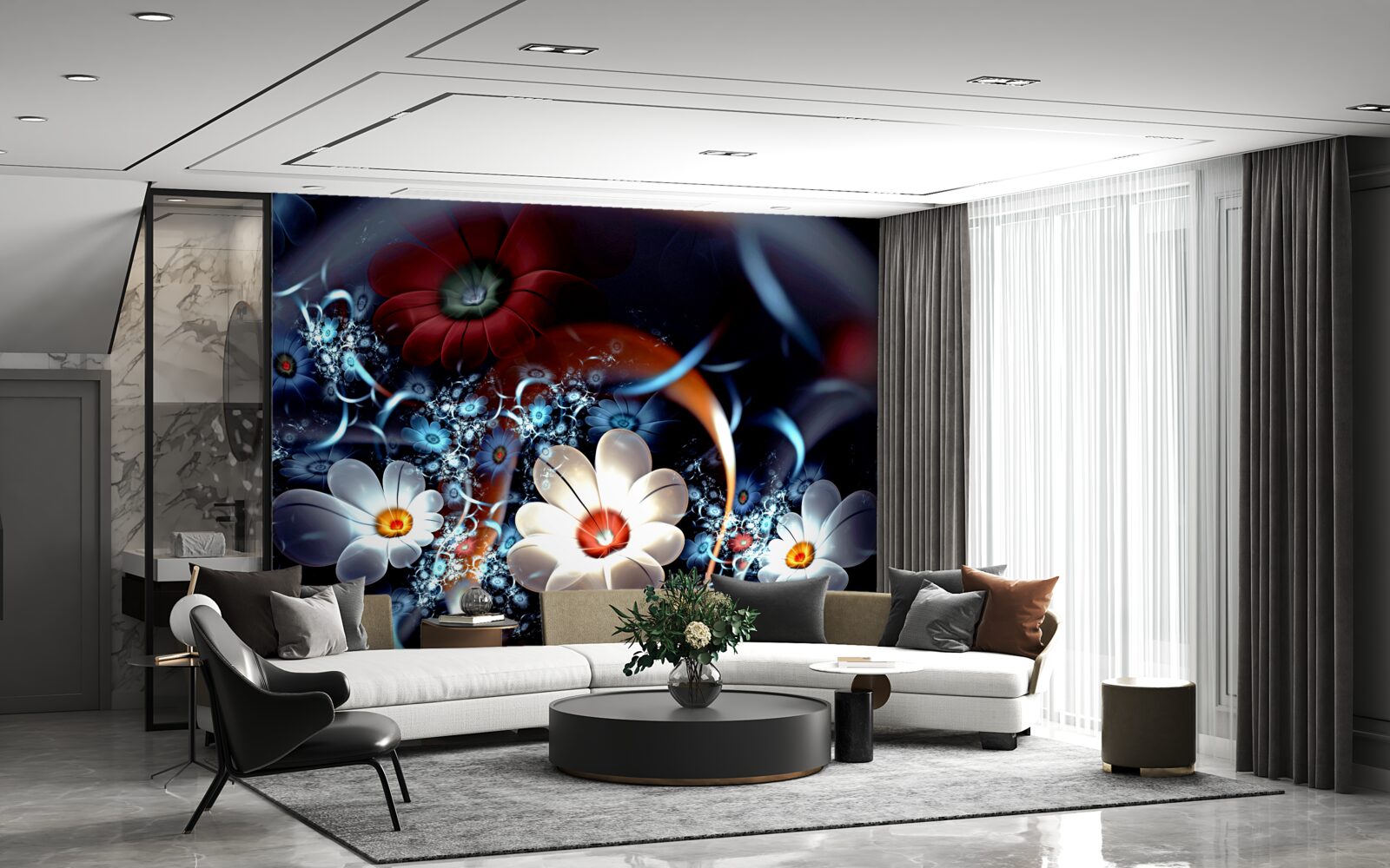 Фотошпалери великі квітучі квіти