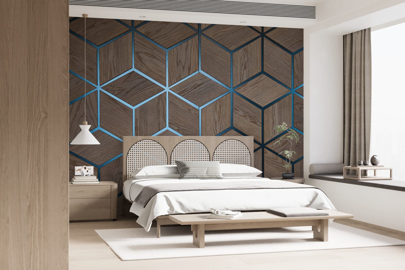 Фотошпалери дерев'яна підлога з чорними смугами