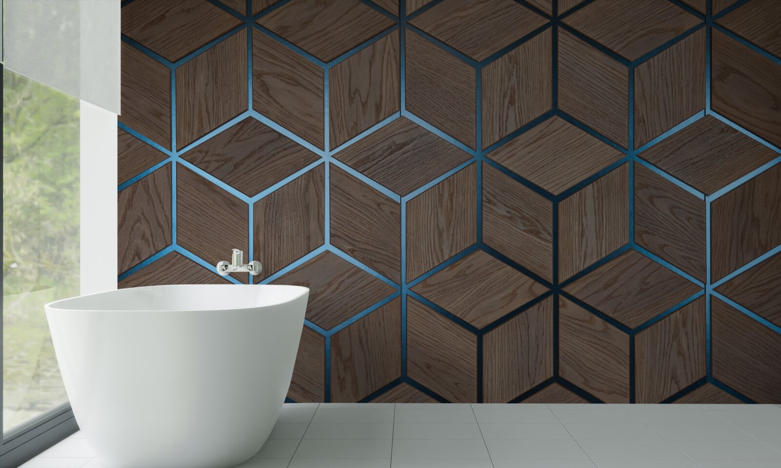 Фотошпалери дерев'яна підлога з чорними смугами