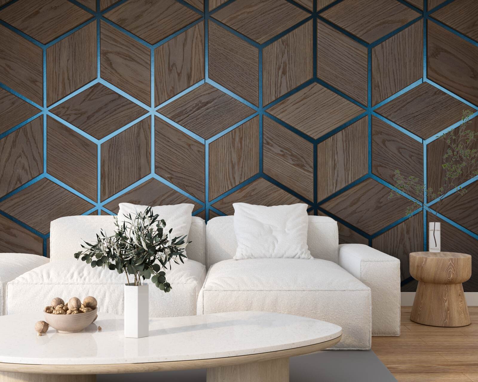 Фотошпалери дерев'яна підлога з чорними смугами