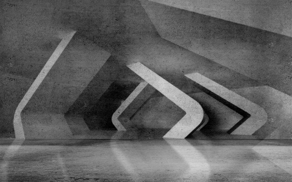 Фотошпалери сірий тунель