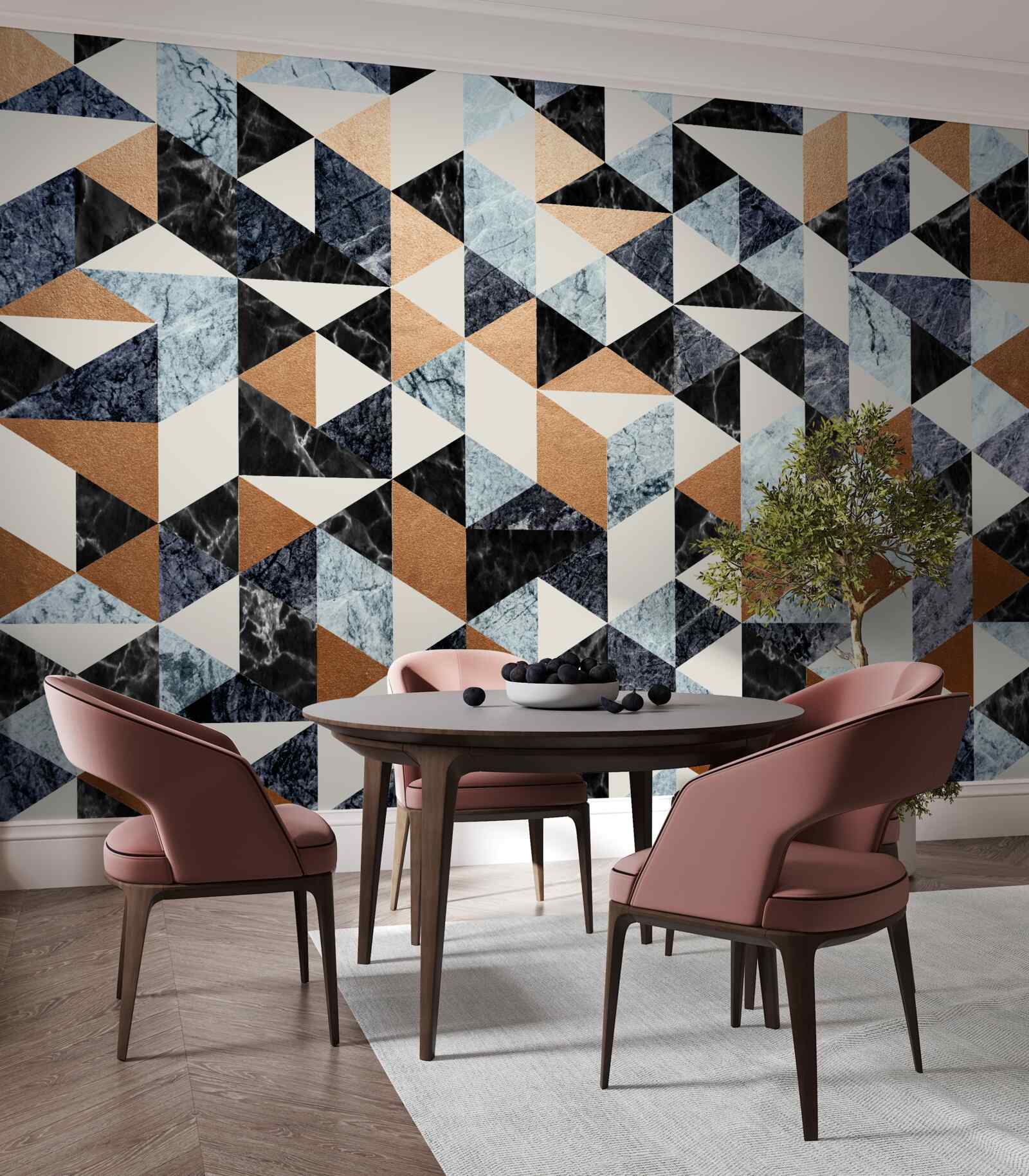 Фотошпалери абстрактне панно з різнокольоровими символами