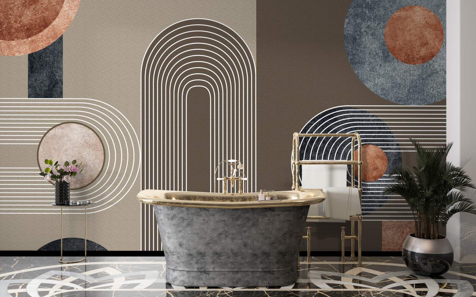 Фотошпалери лінії плавно перетікають одна в іншу