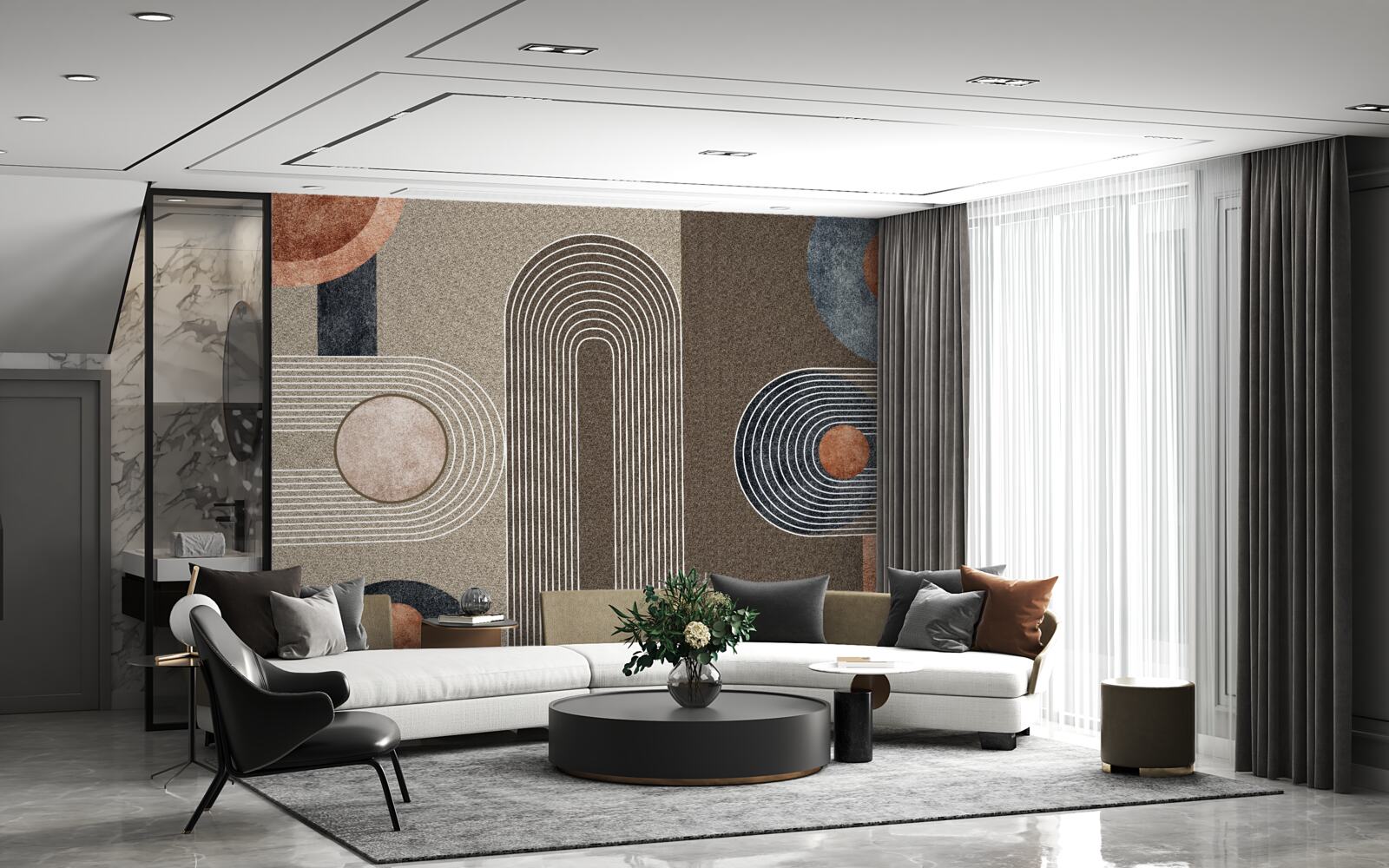 Фотошпалери лінії плавно перетікають одна в іншу