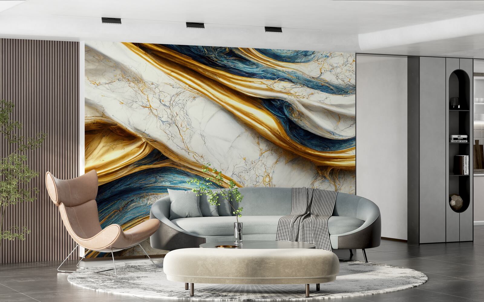 Фотошпалери чотири варіанти мармурового відтінку