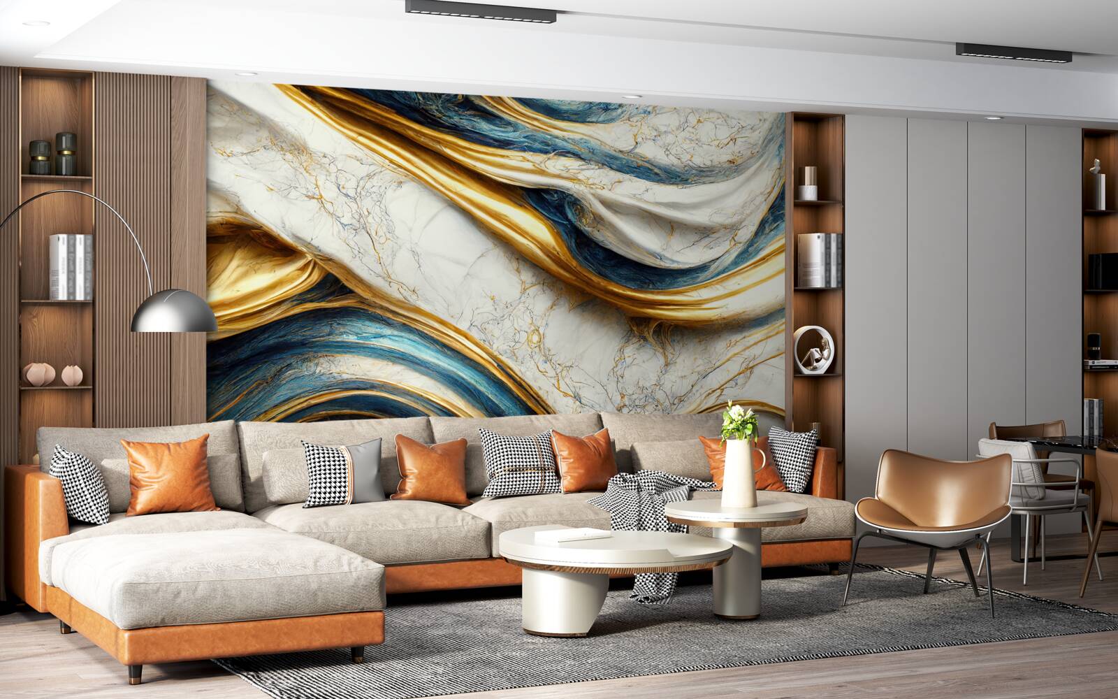 Фотошпалери чотири варіанти мармурового відтінку