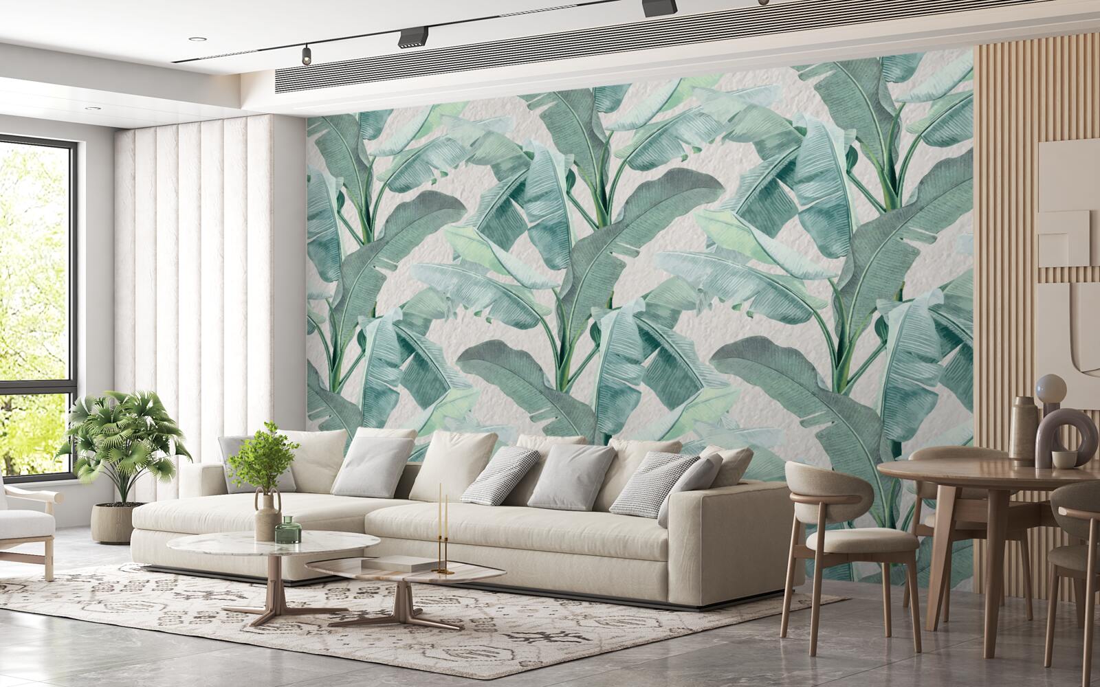 Фотошпалери листя папороті світло-зелене