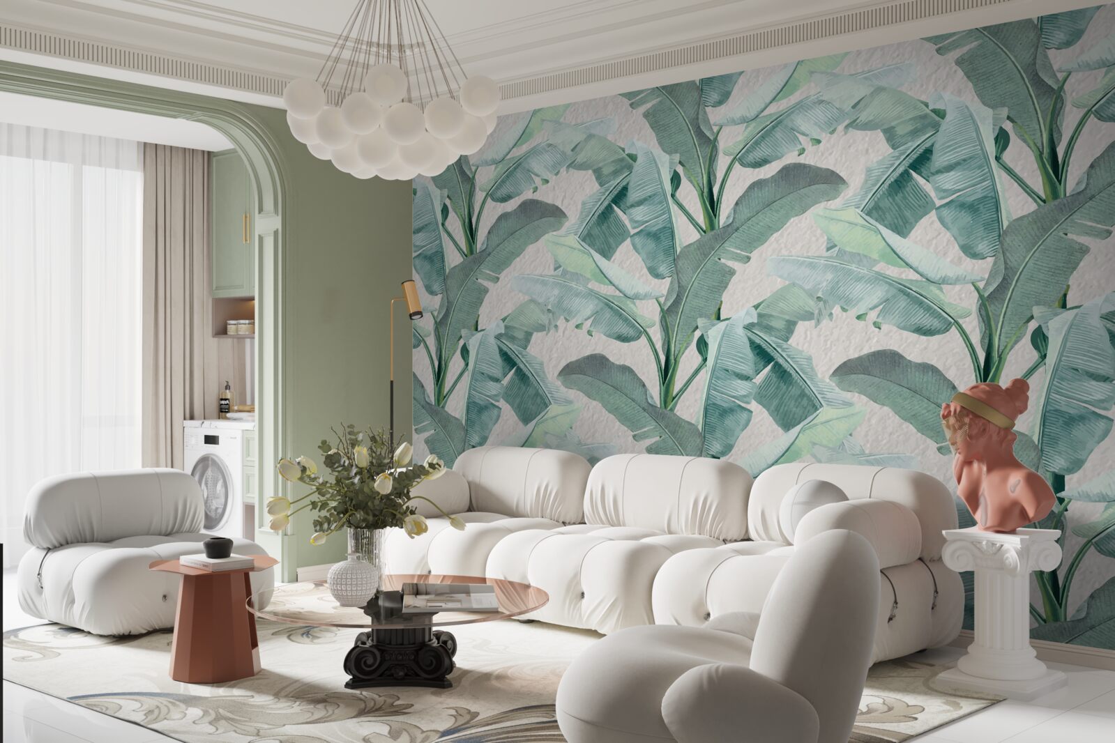 Фотошпалери листя папороті світло-зелене