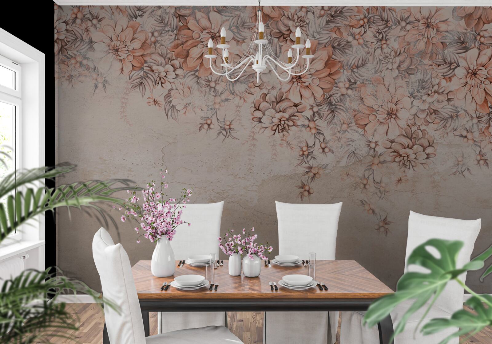 Фотошпалери багато великих бутонів