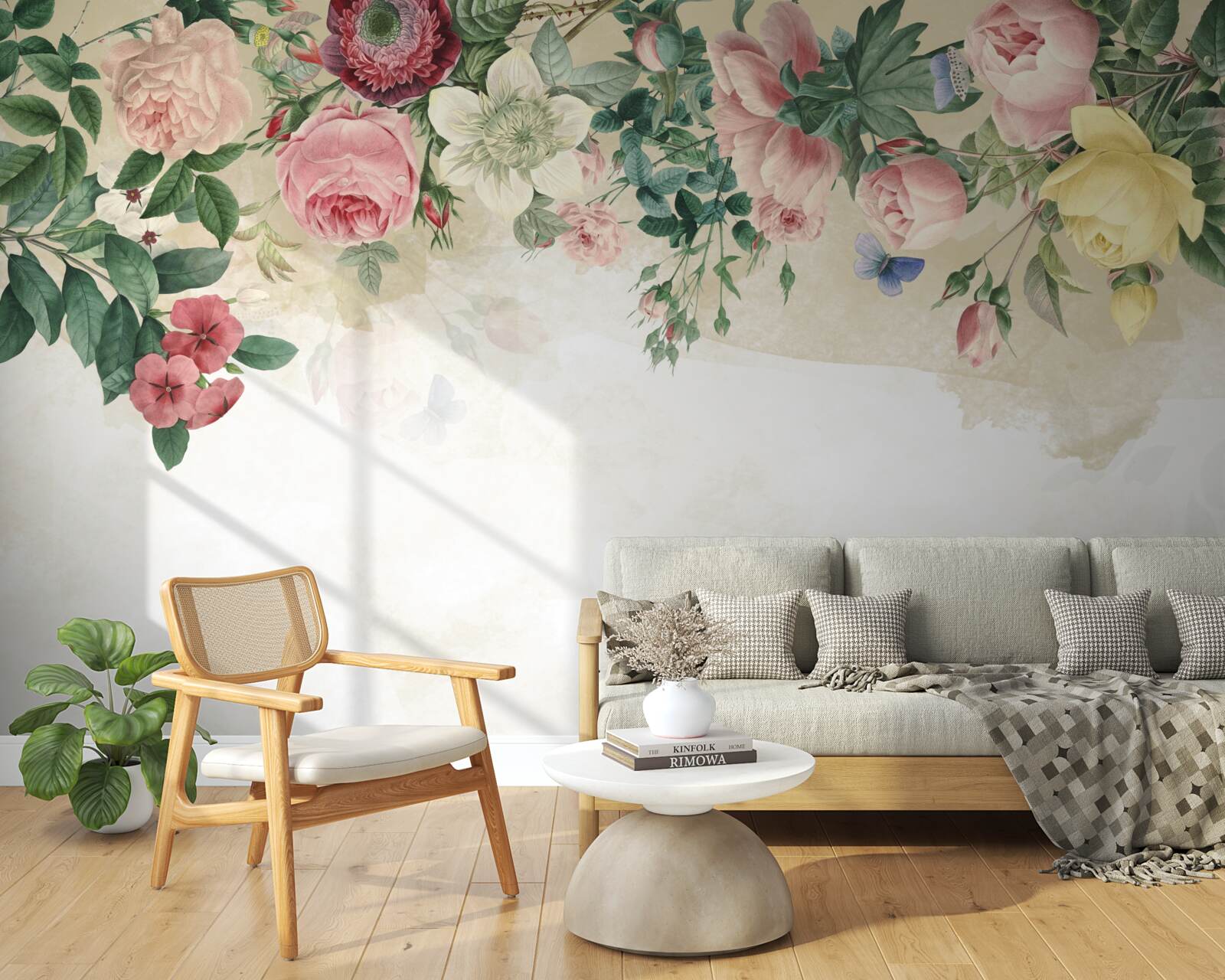 Фотошпалери рожеві бутони різних відтінків