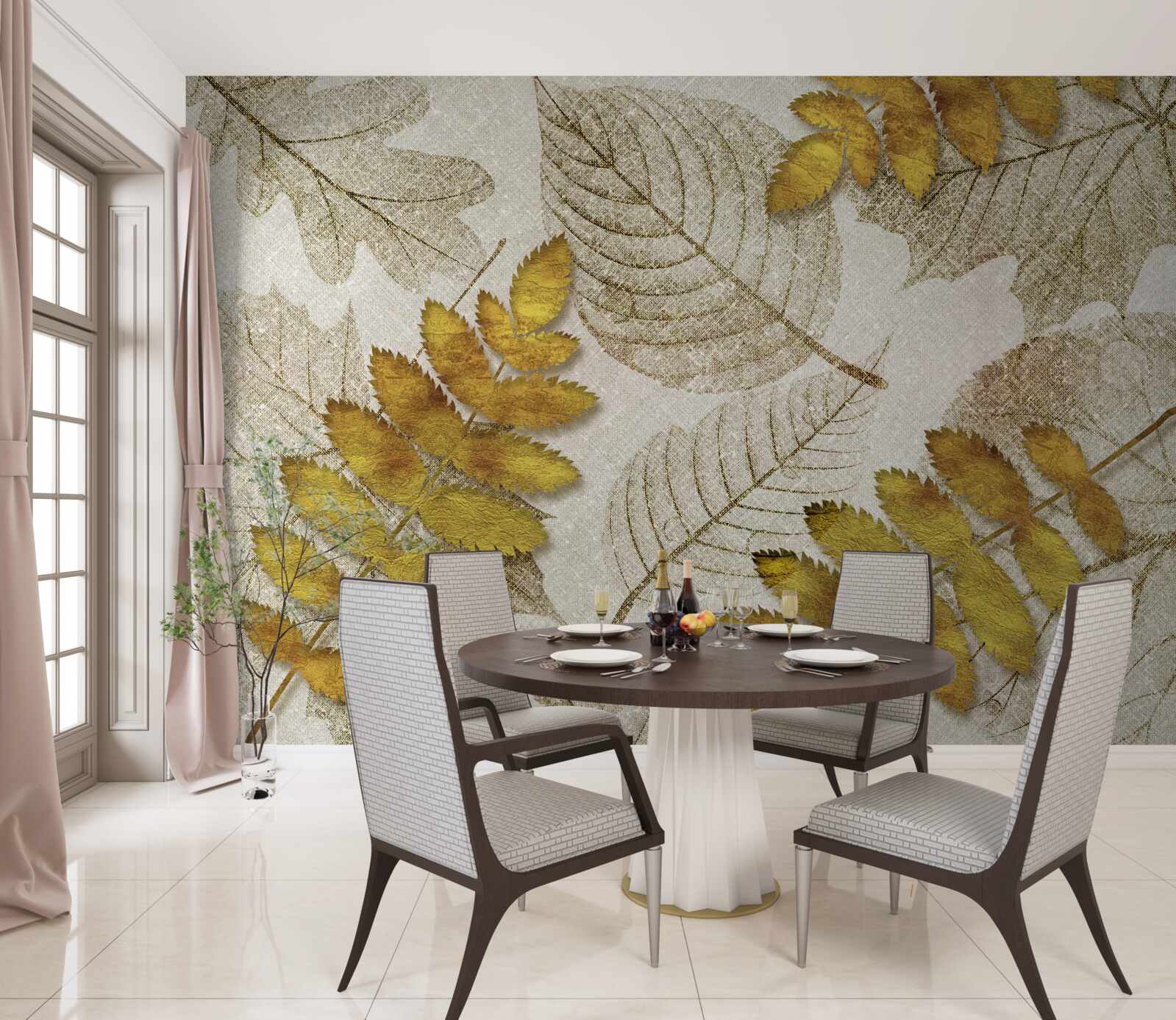 Фотошпалери джунглі, вкриті золотом