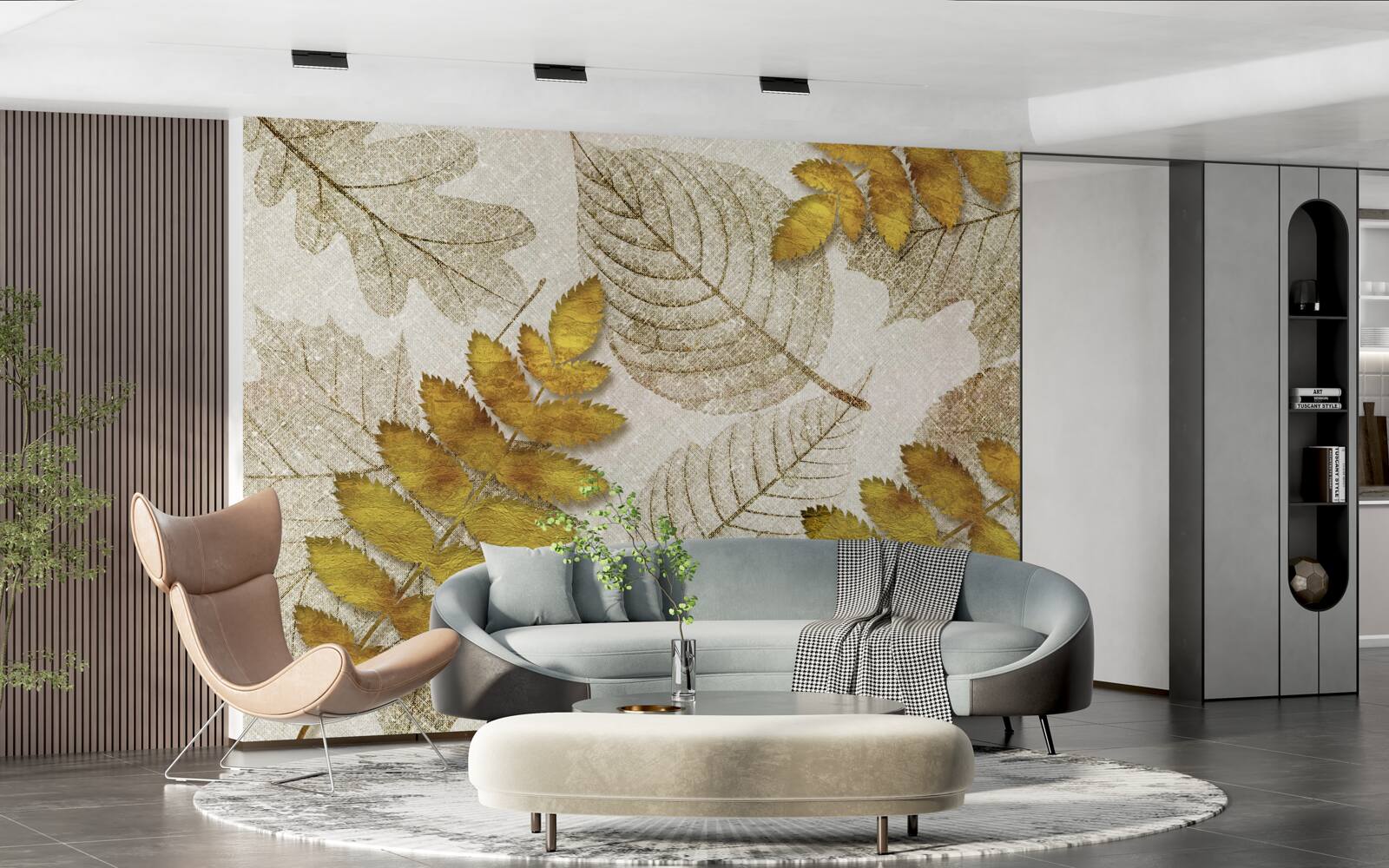 Фотошпалери джунглі, вкриті золотом