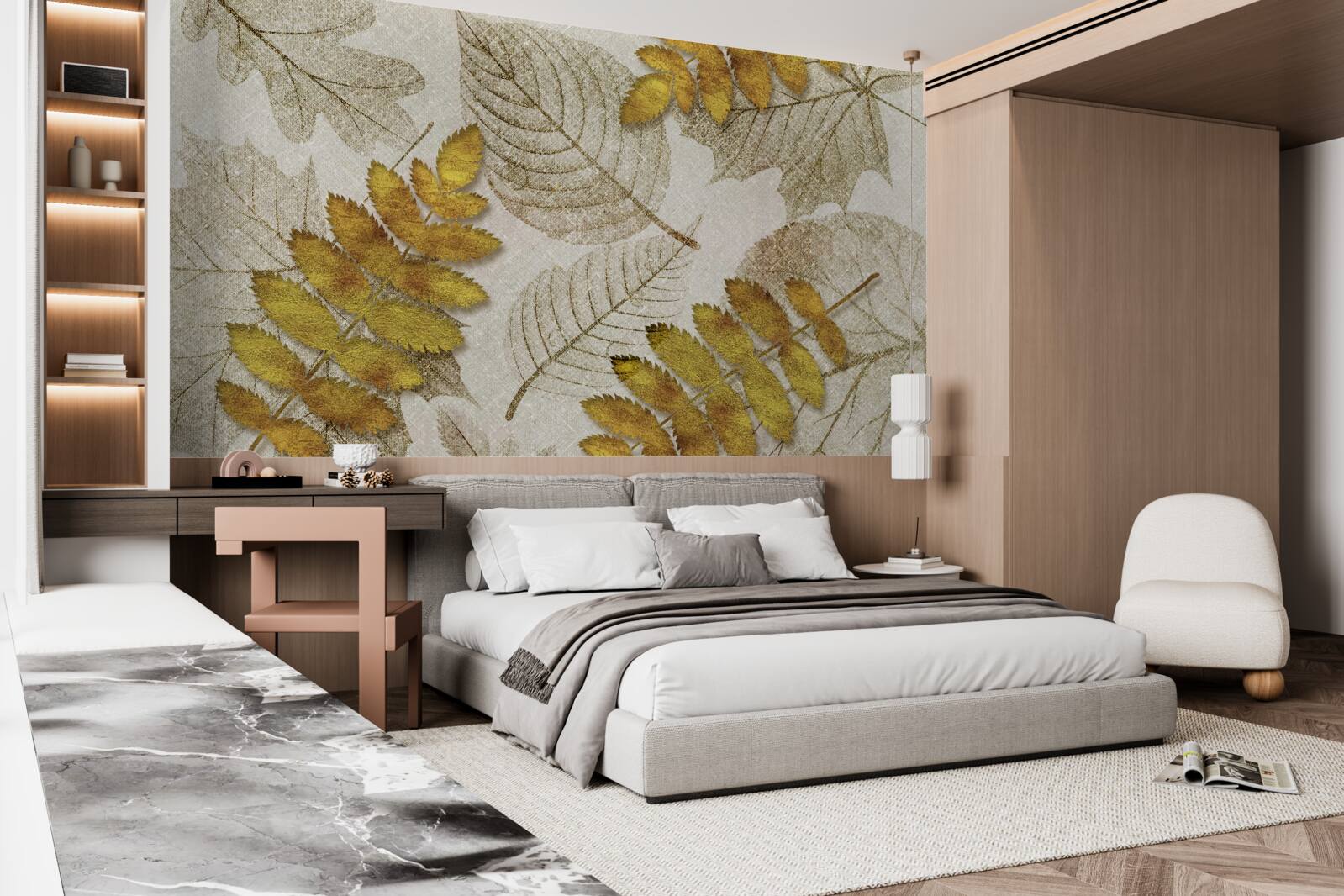 Фотошпалери джунглі, вкриті золотом