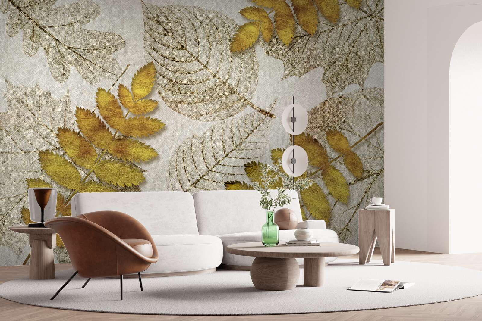 Фотошпалери джунглі, вкриті золотом