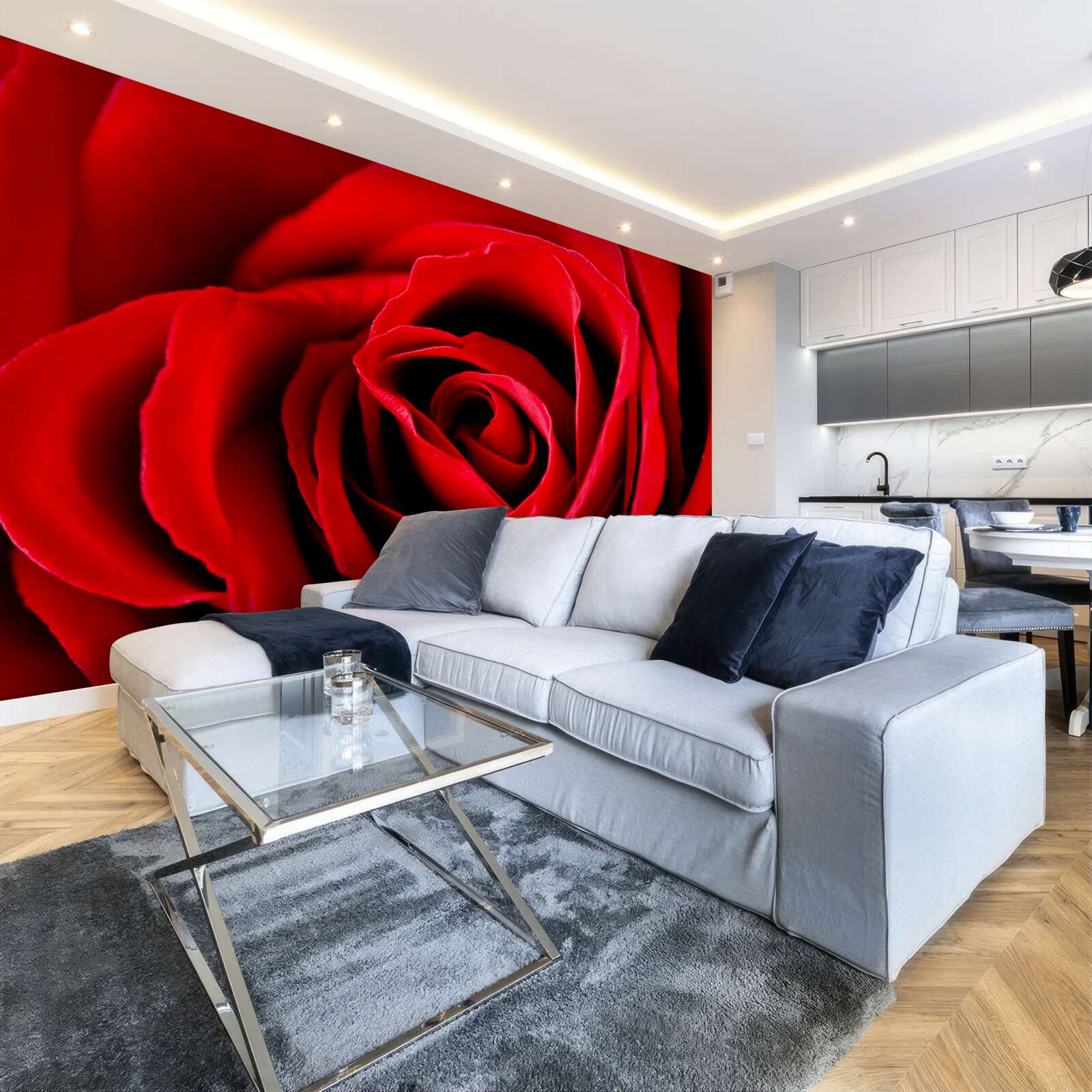 Фотошпалери розкішна червона троянда