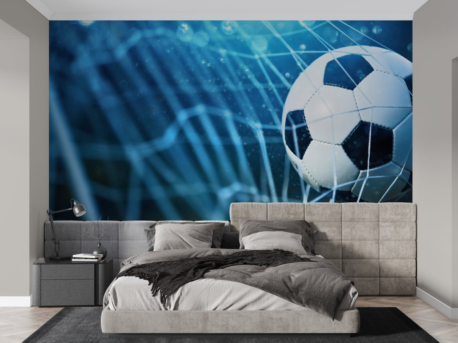 Фотошпалери зосередьтеся на футболі у воротах