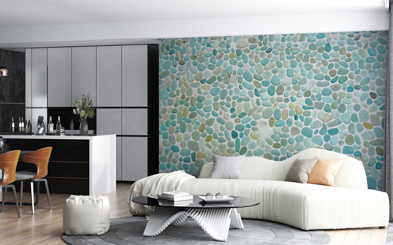 Фотошпалери синє каміння моря