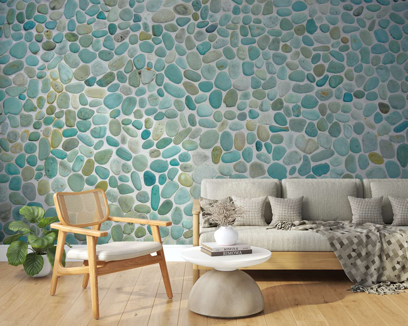 Фотошпалери синє каміння моря