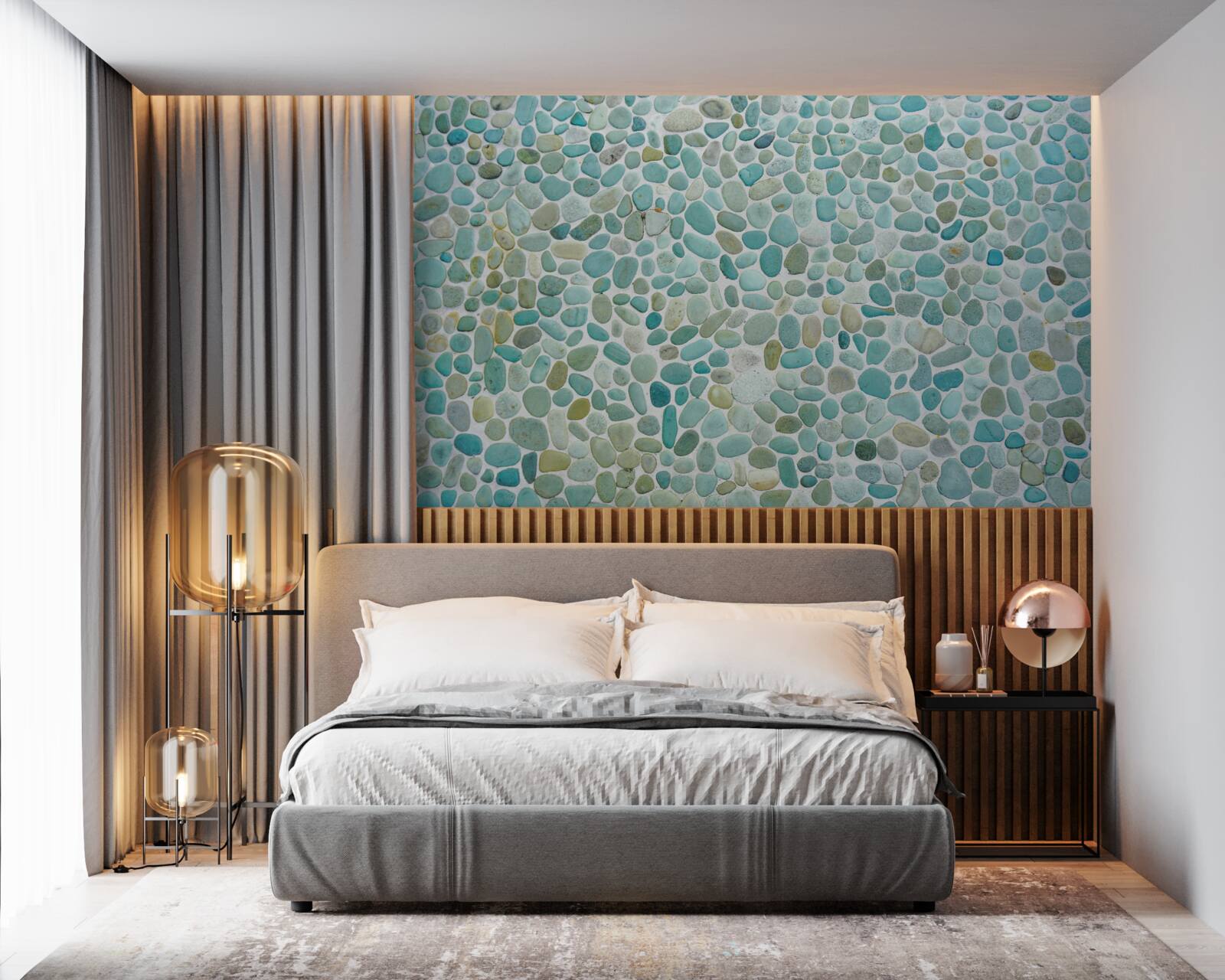 Фотошпалери синє каміння моря