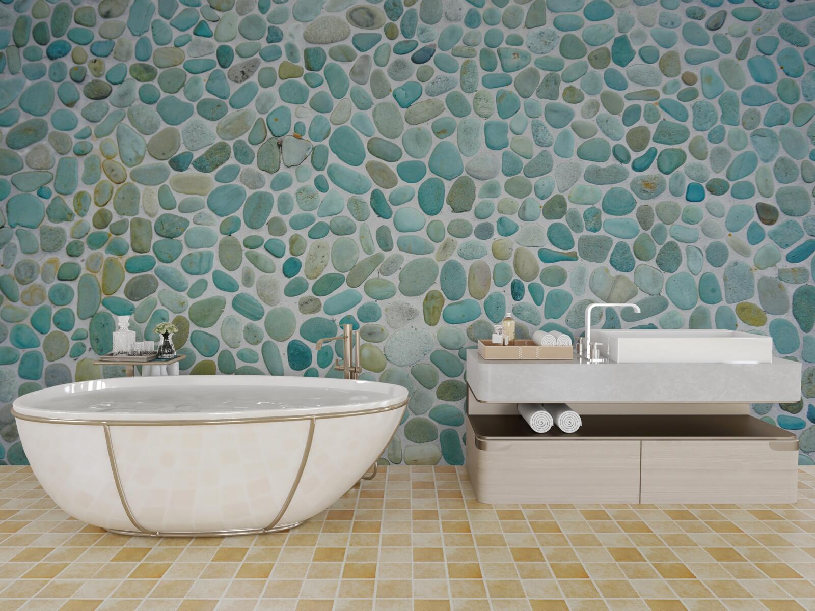 Фотошпалери синє каміння моря