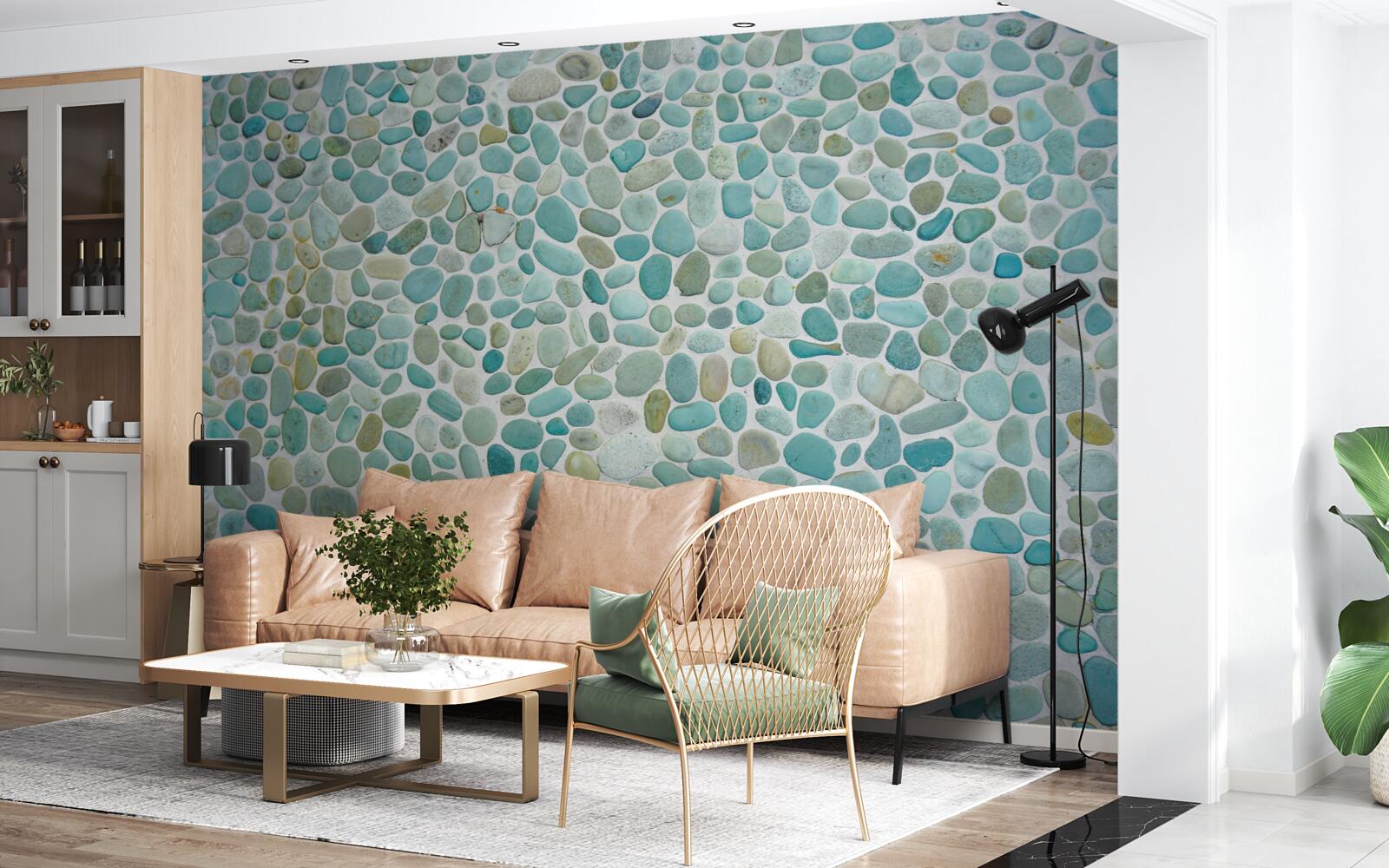 Фотошпалери синє каміння моря