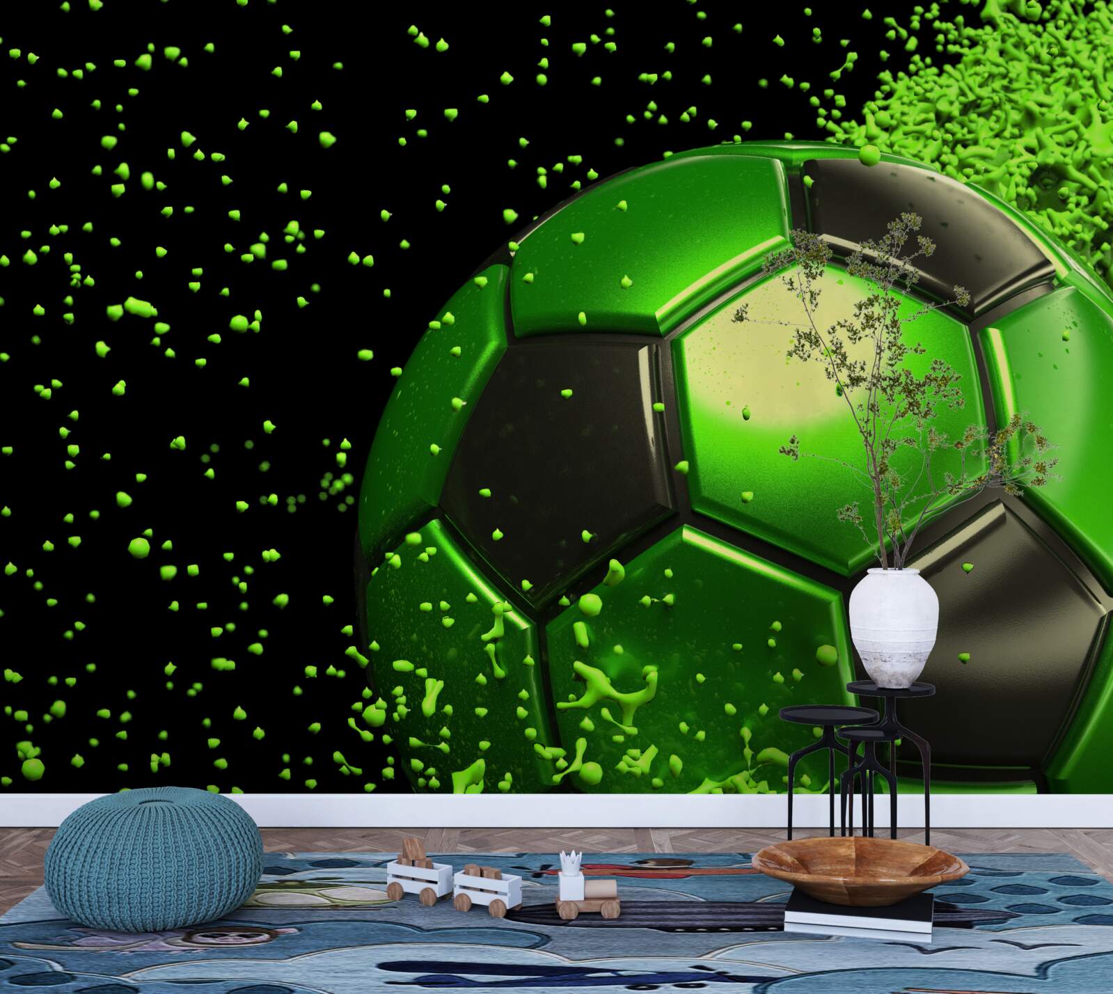 Фотошпалери підсвітити кульку зеленим світлом