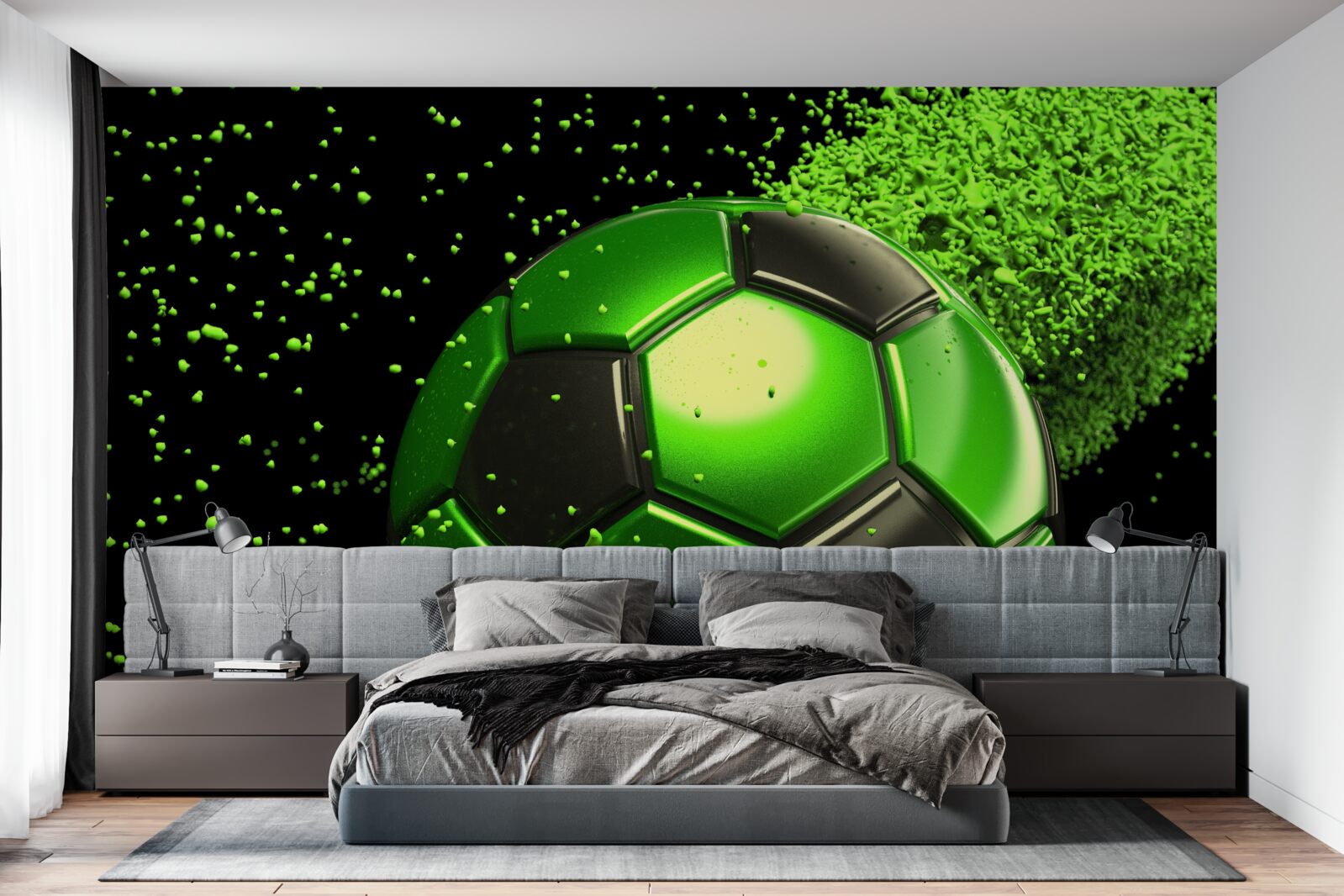 Фотошпалери підсвітити кульку зеленим світлом