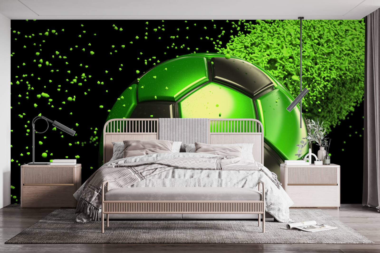 Фотошпалери підсвітити кульку зеленим світлом