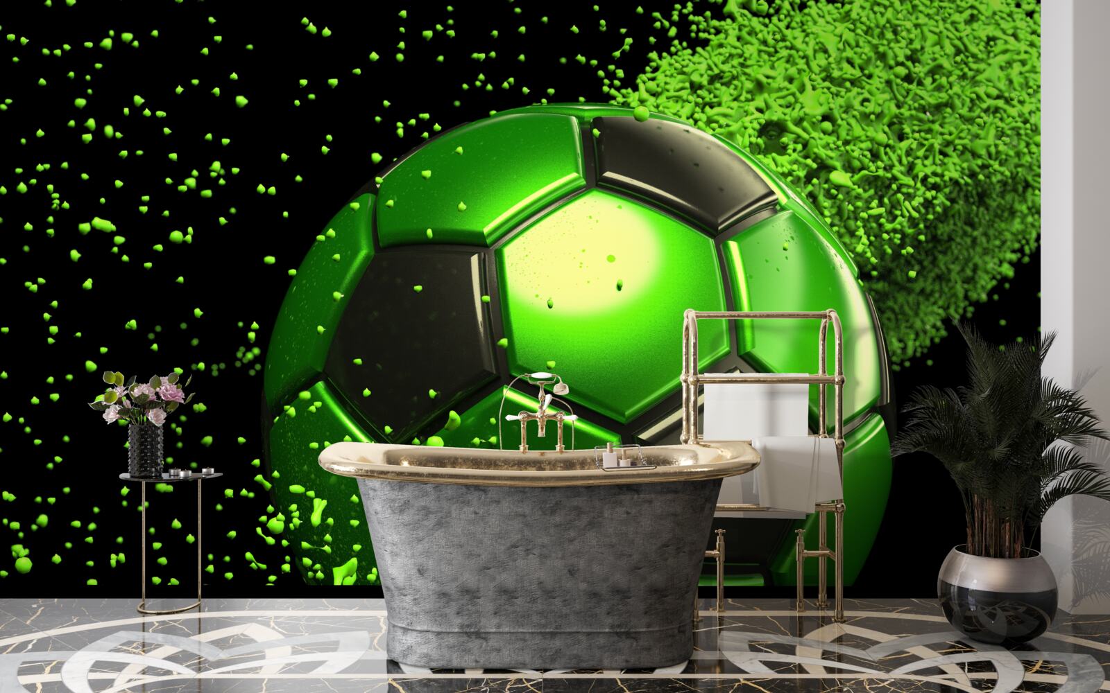 Фотошпалери підсвітити кульку зеленим світлом