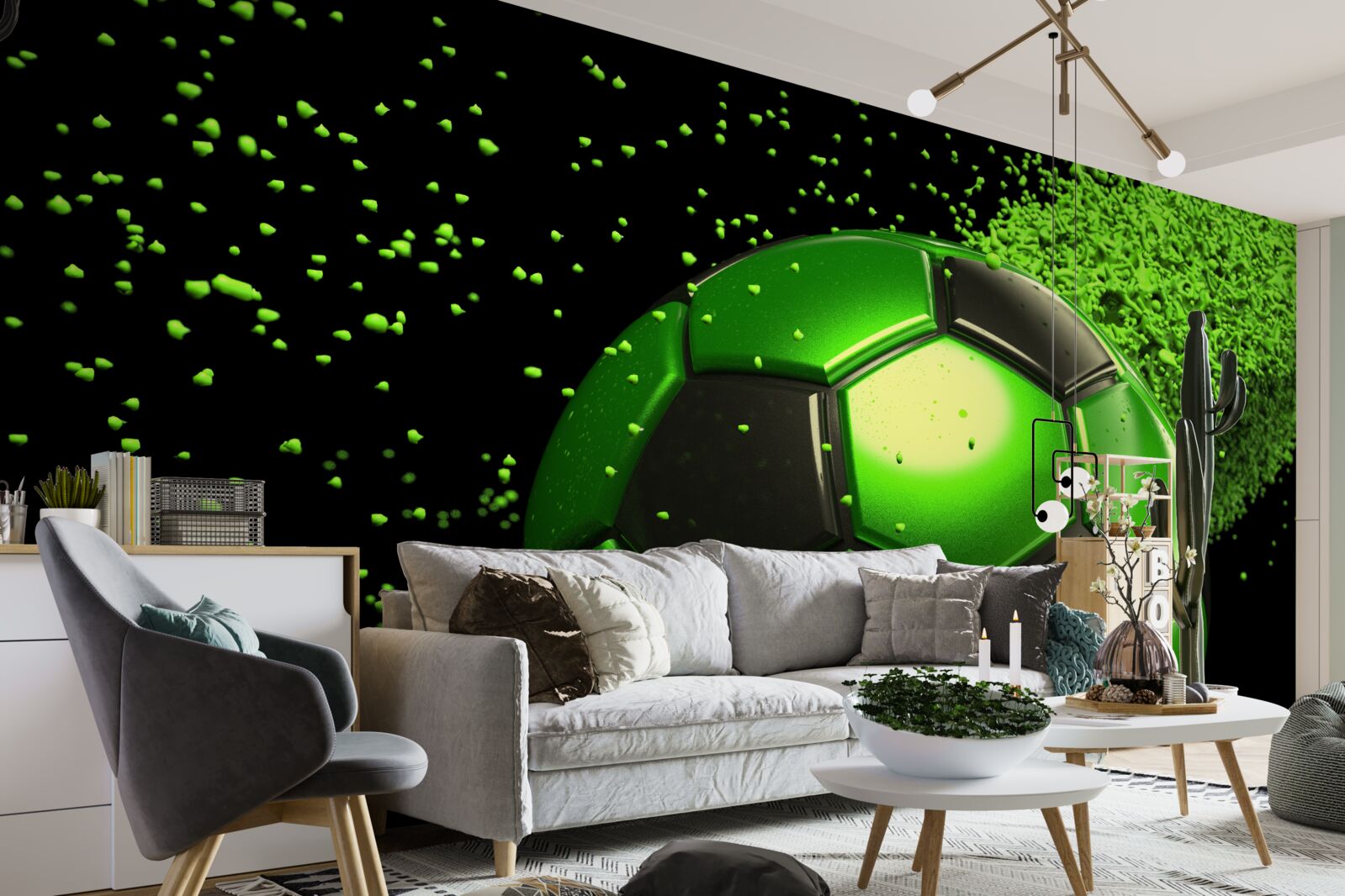 Фотошпалери підсвітити кульку зеленим світлом