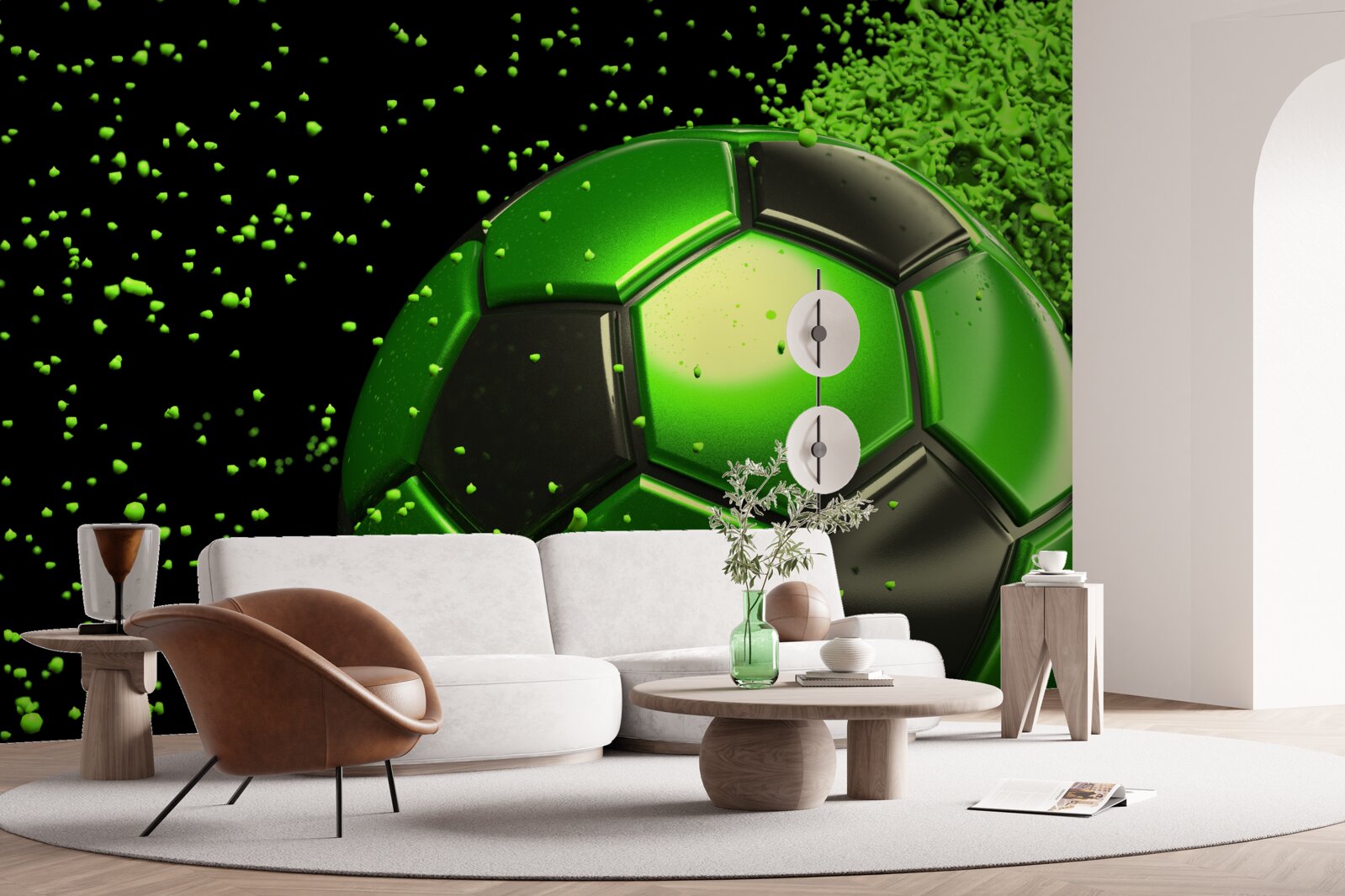 Фотошпалери підсвітити кульку зеленим світлом