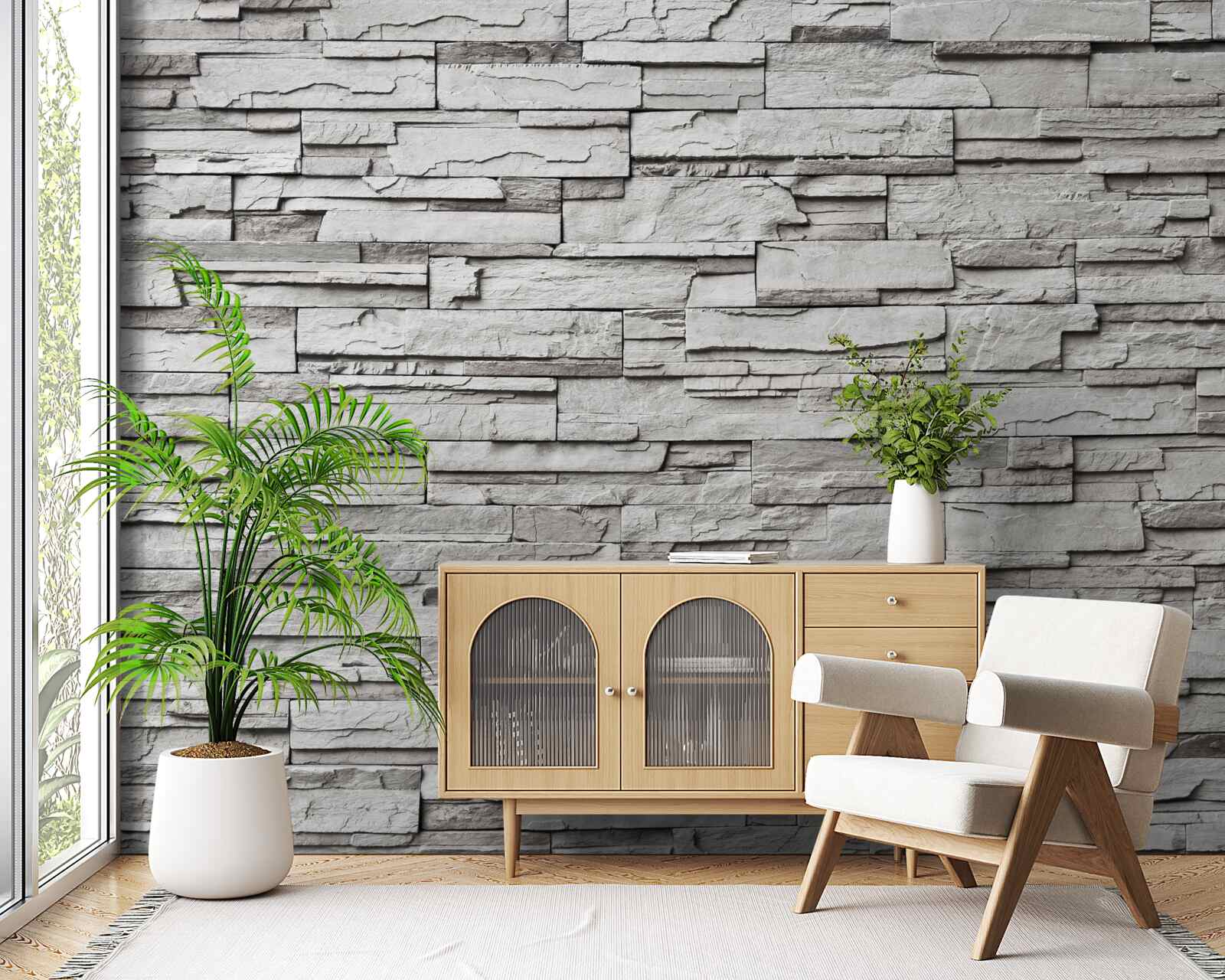 Фотошпалери білокам'яна стіна