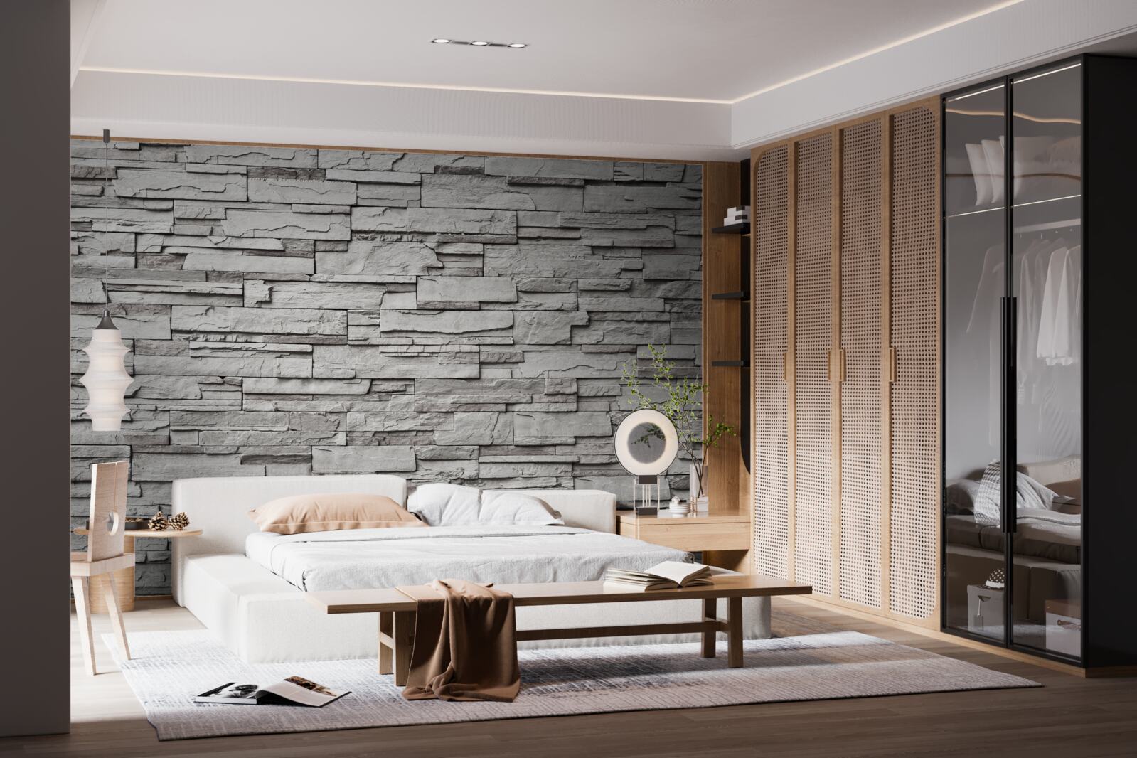 Фотошпалери білокам'яна стіна