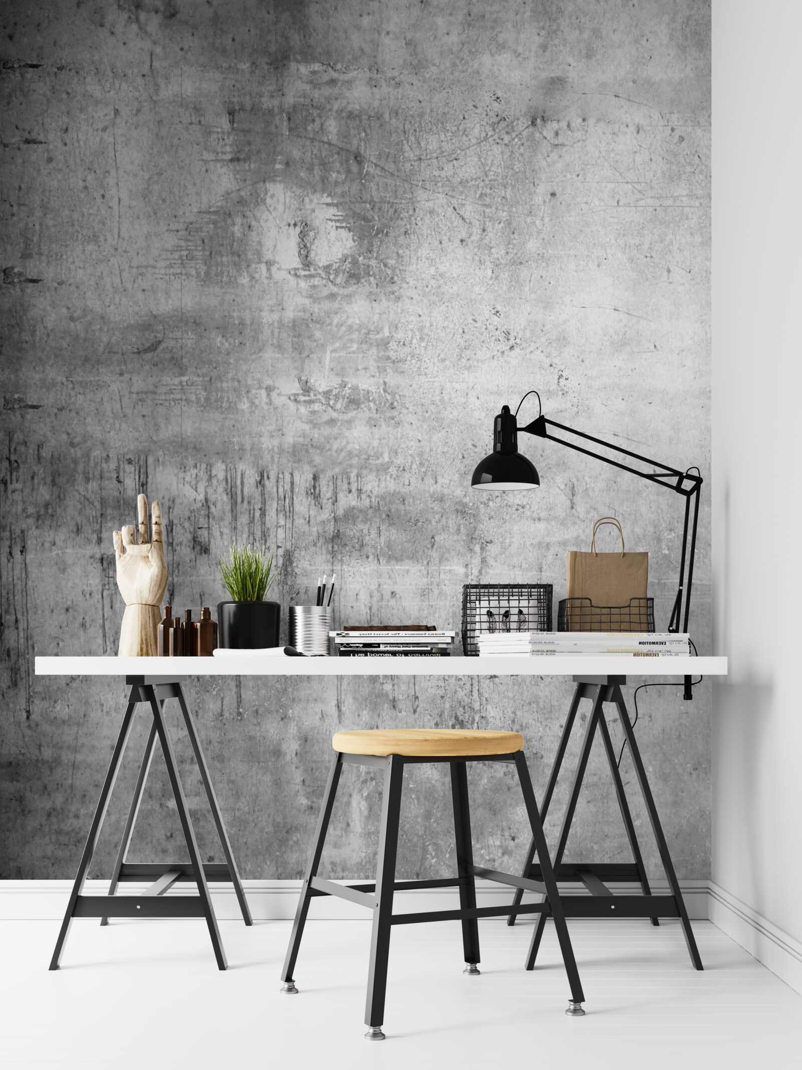 Фотошпалери металева поверхня у відтінках сірого