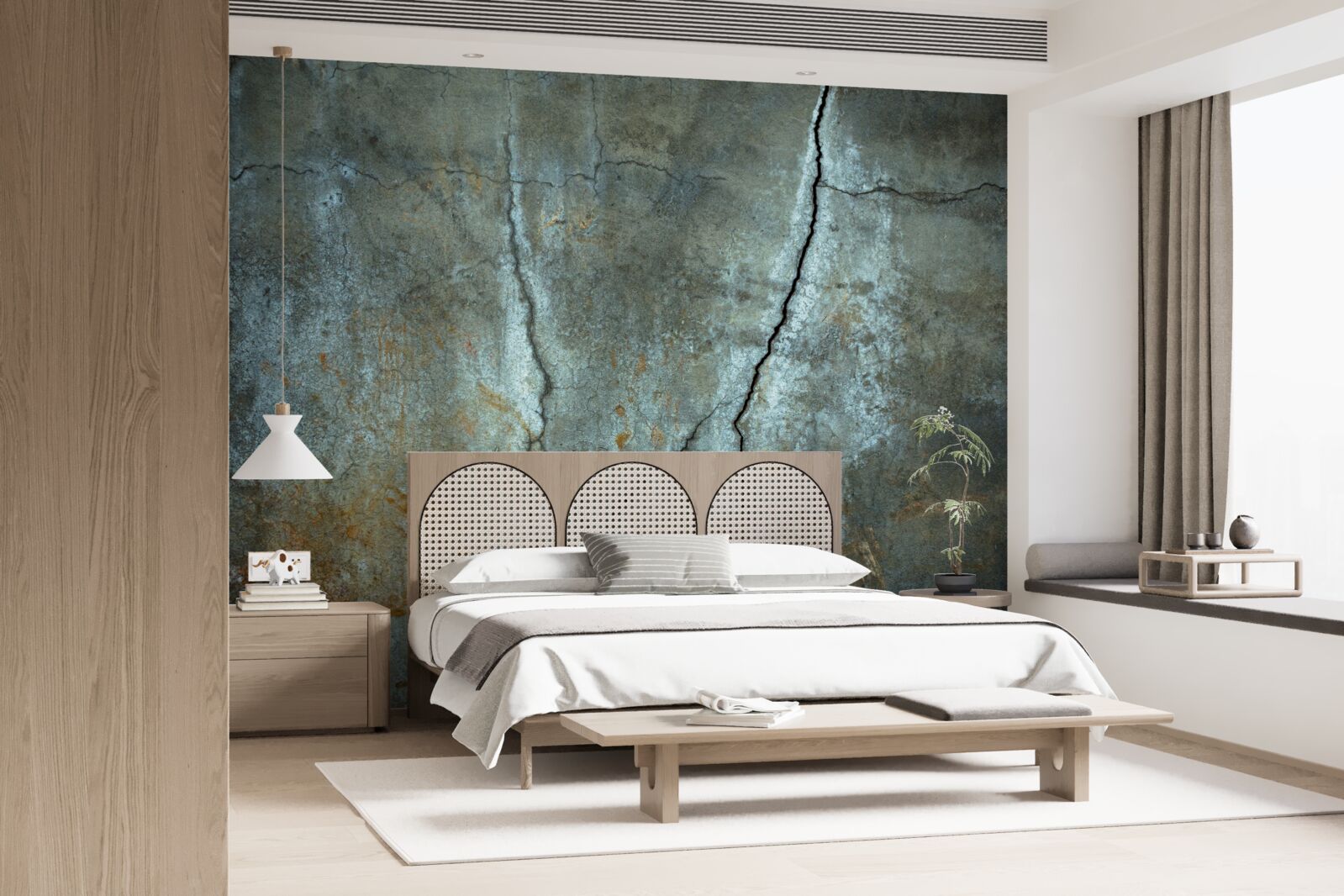 Фотошпалери над лісовим масивом спалахнула блискавка