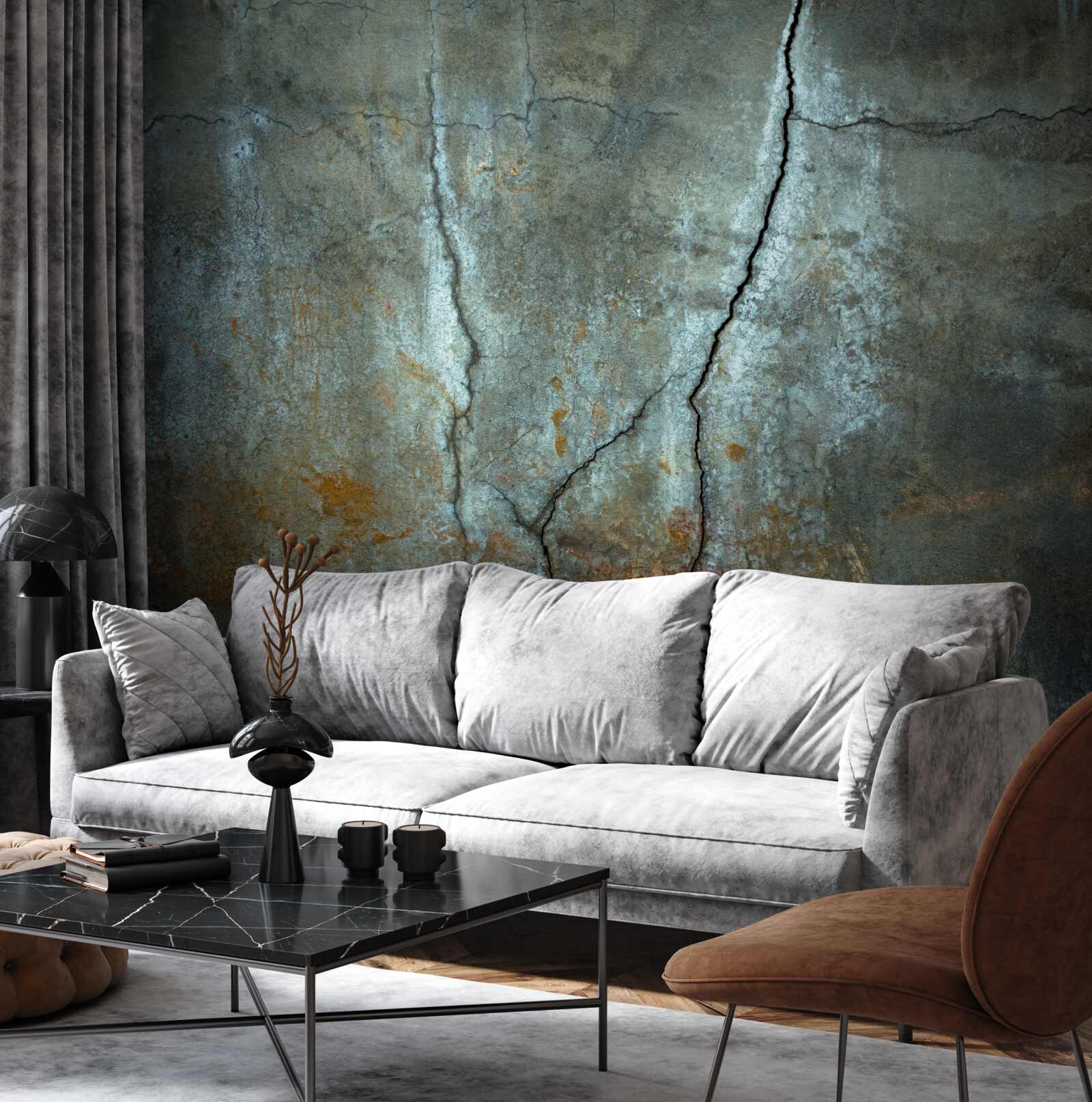 Фотошпалери над лісовим масивом спалахнула блискавка