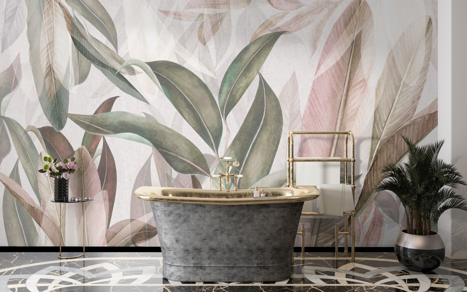 Фотошпалери листя папороті з тропіків